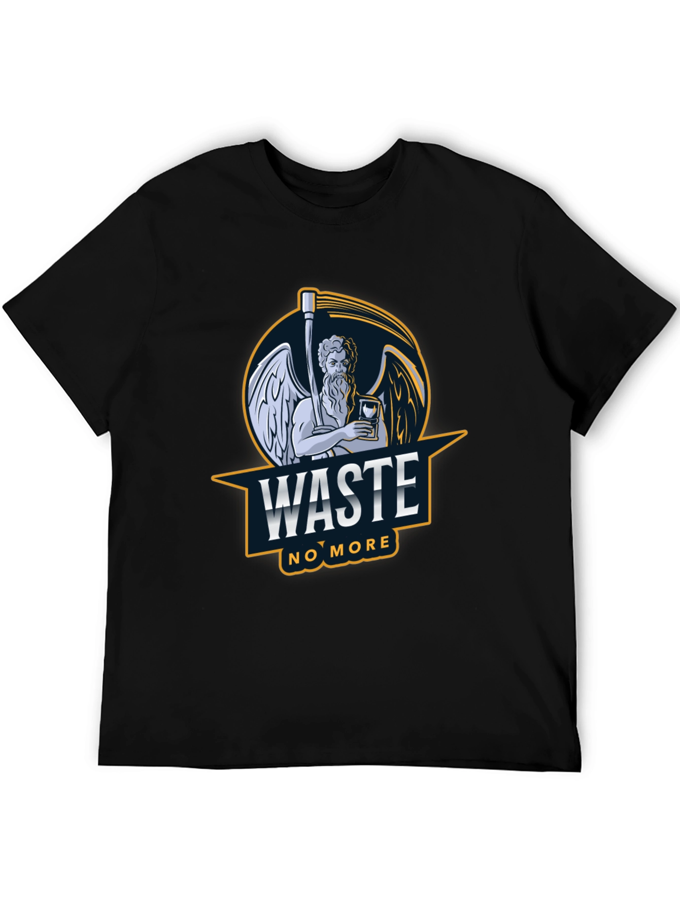 Black Waste No More Graphic T-Shirt - Black view 5