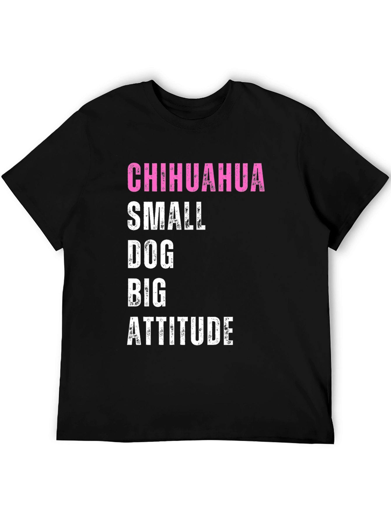 Black Chihuahua Small Dog Big Attitude Graphic Tee view 5