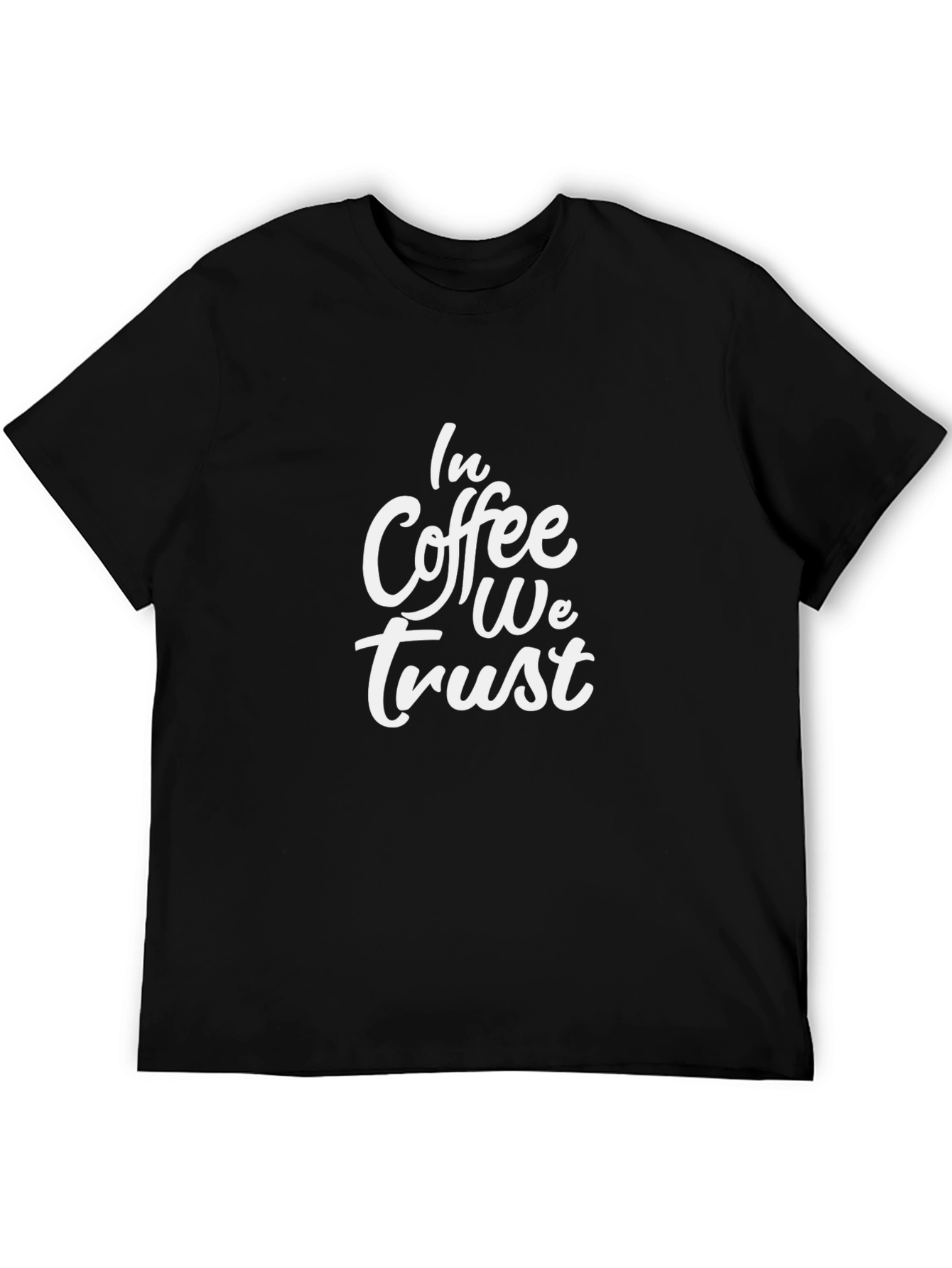 Black Coffee Lover T-Shirt - "In Coffee We Trust" Graphic Tee view 5