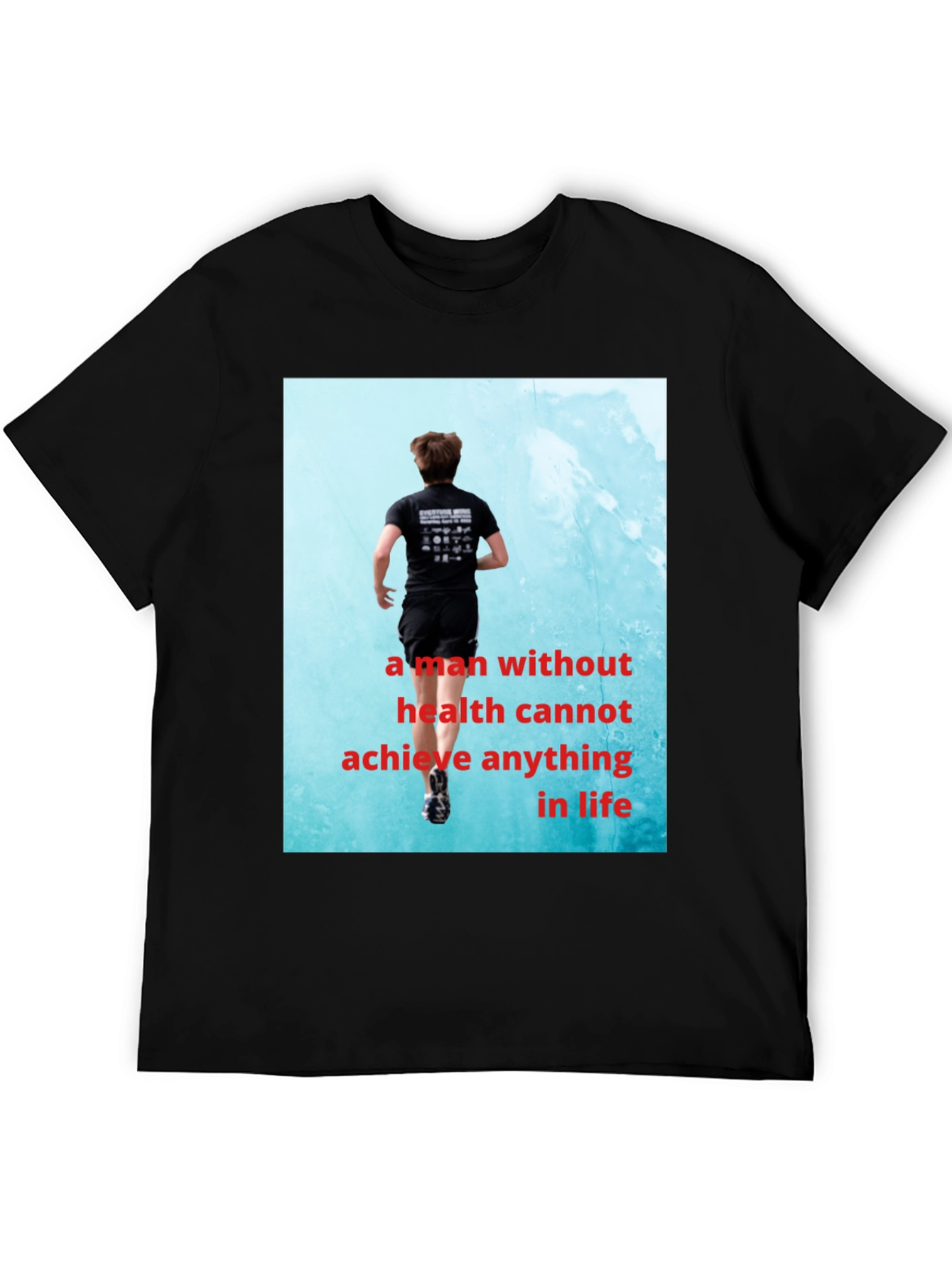 Black Health Motivation T-Shirt view 5