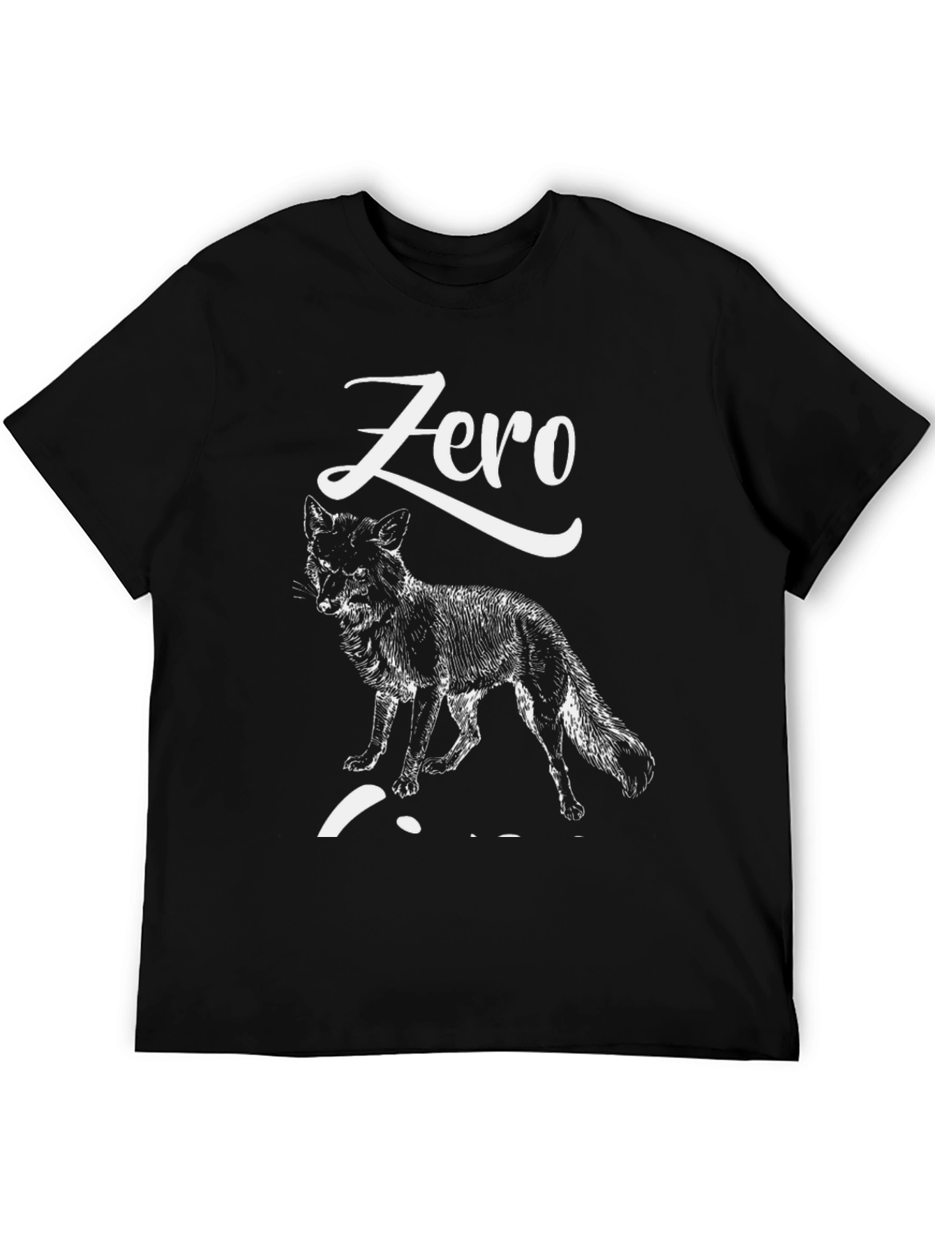 Black Zero Fox Given T-Shirt - Cool Graphic Tee view 5