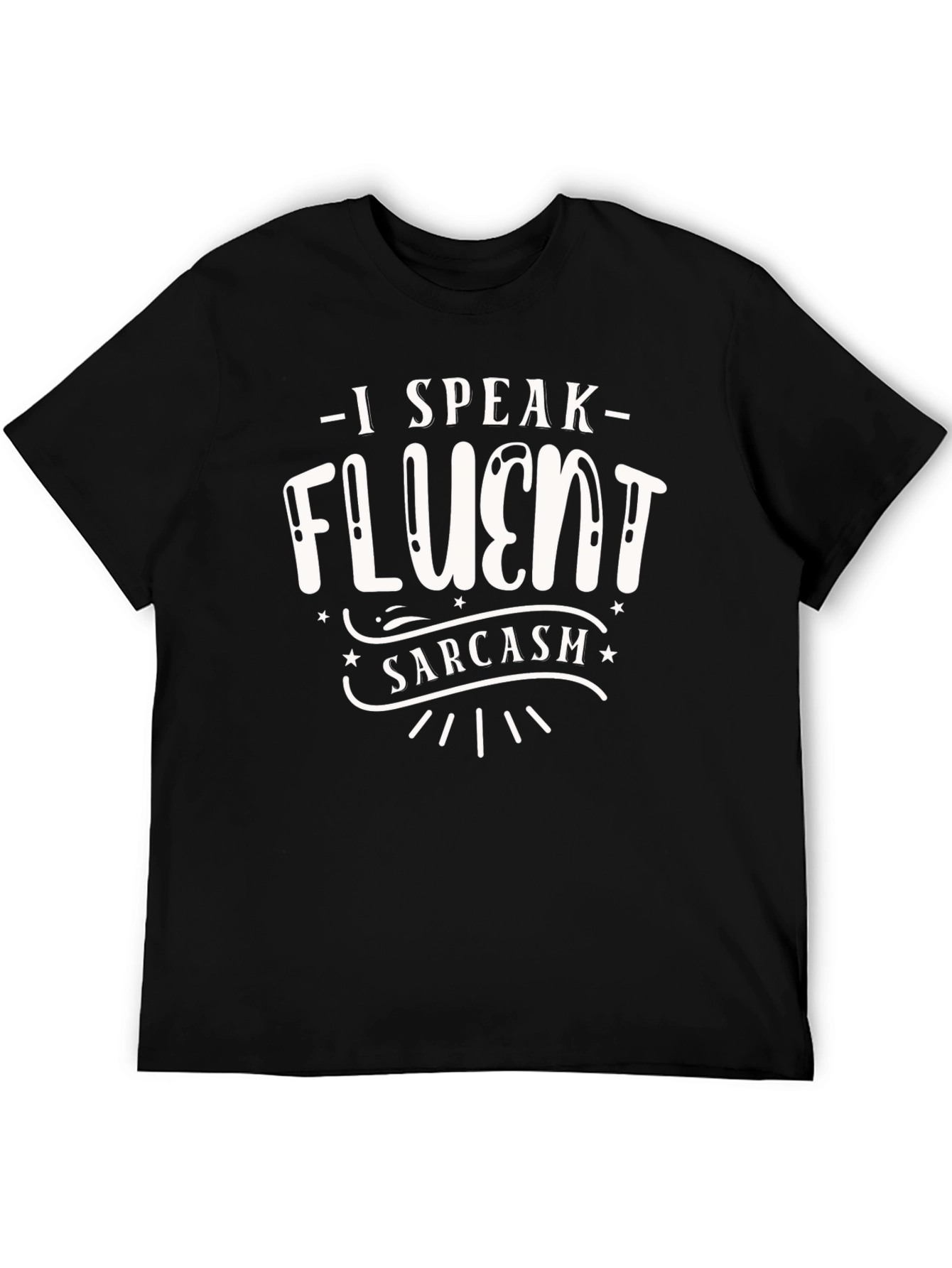 Black Fluent Sarcasm Graphic Tee view 5