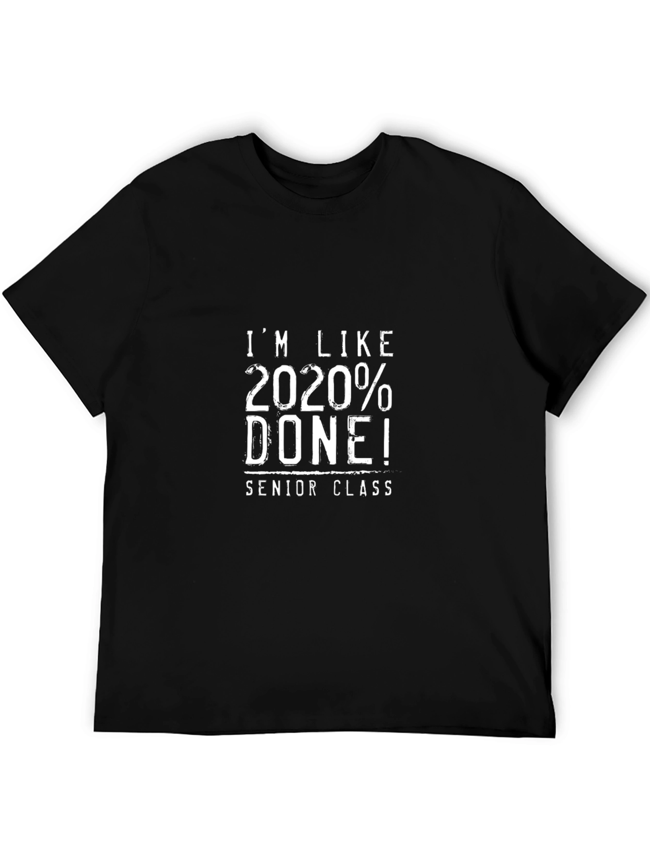 Black 2020% Done Senior Class T-Shirt view 5