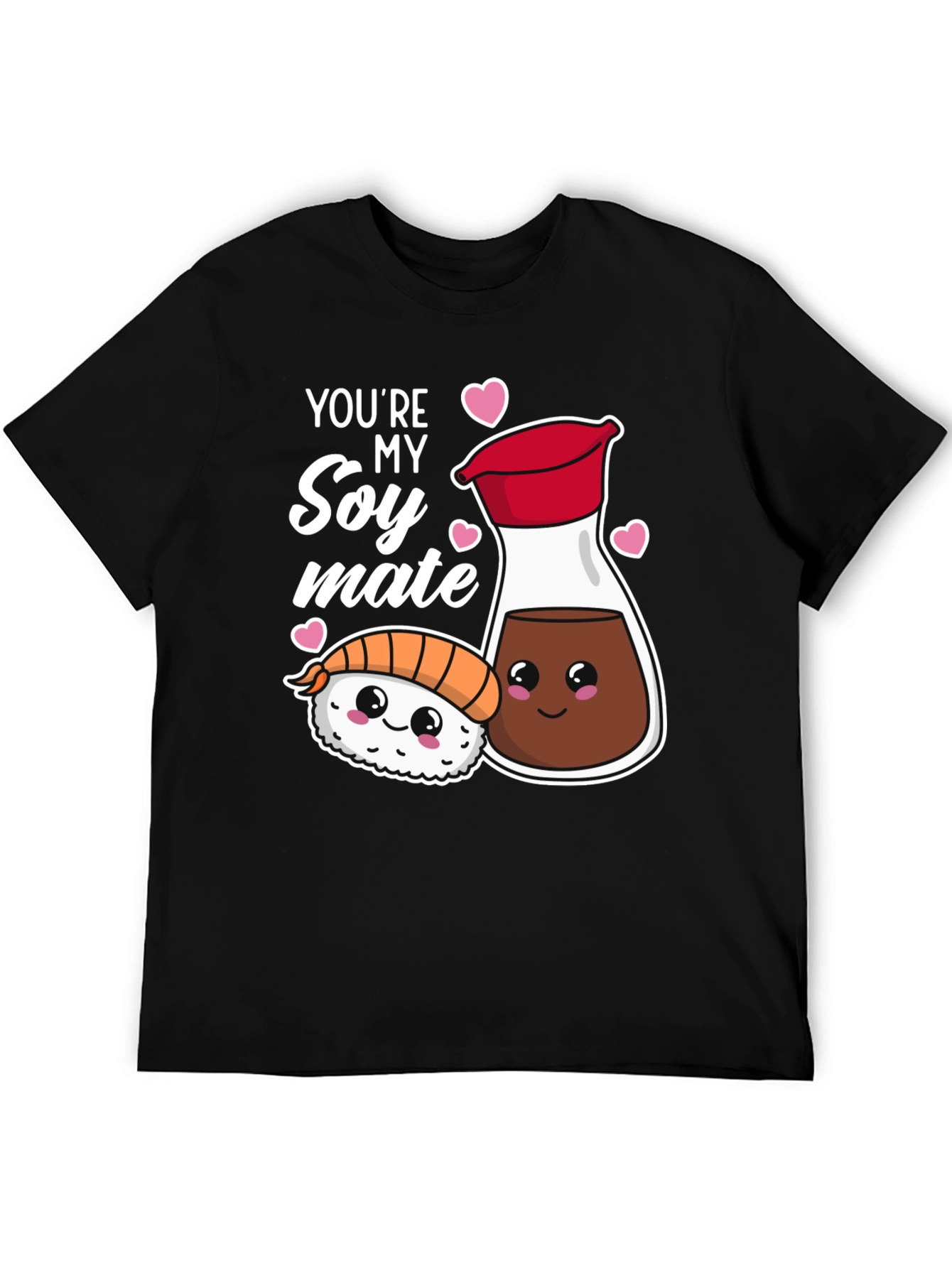 Black Sushi Soy Mate Pun T-Shirt -  Cute Foodie Gift view 5