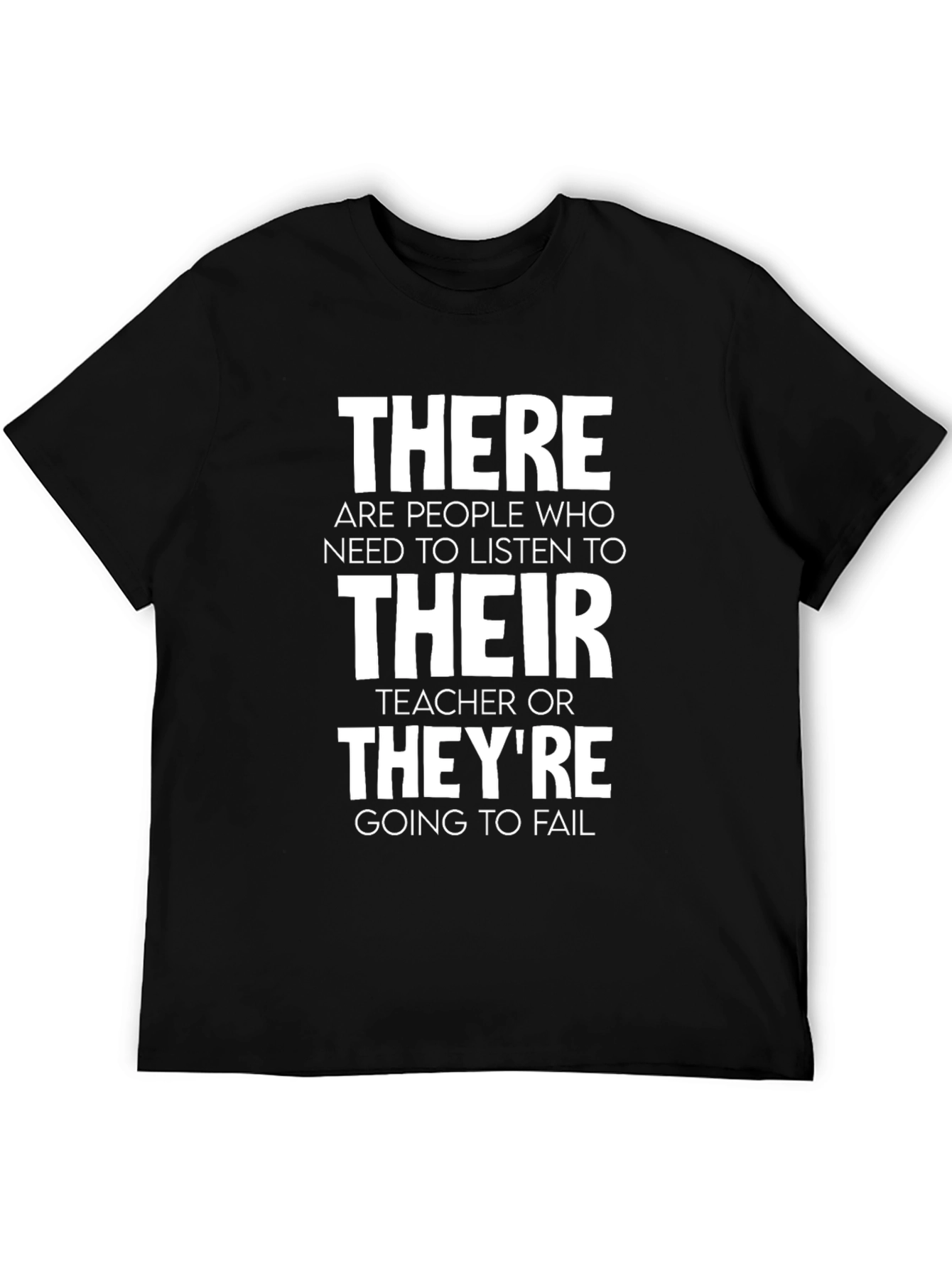 Black Listen to Teacher T-Shirt - Funny School Tee view 5