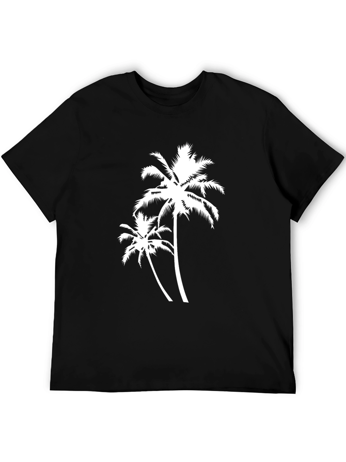 Black Palm Tree Graphic T-Shirt - Black view 5