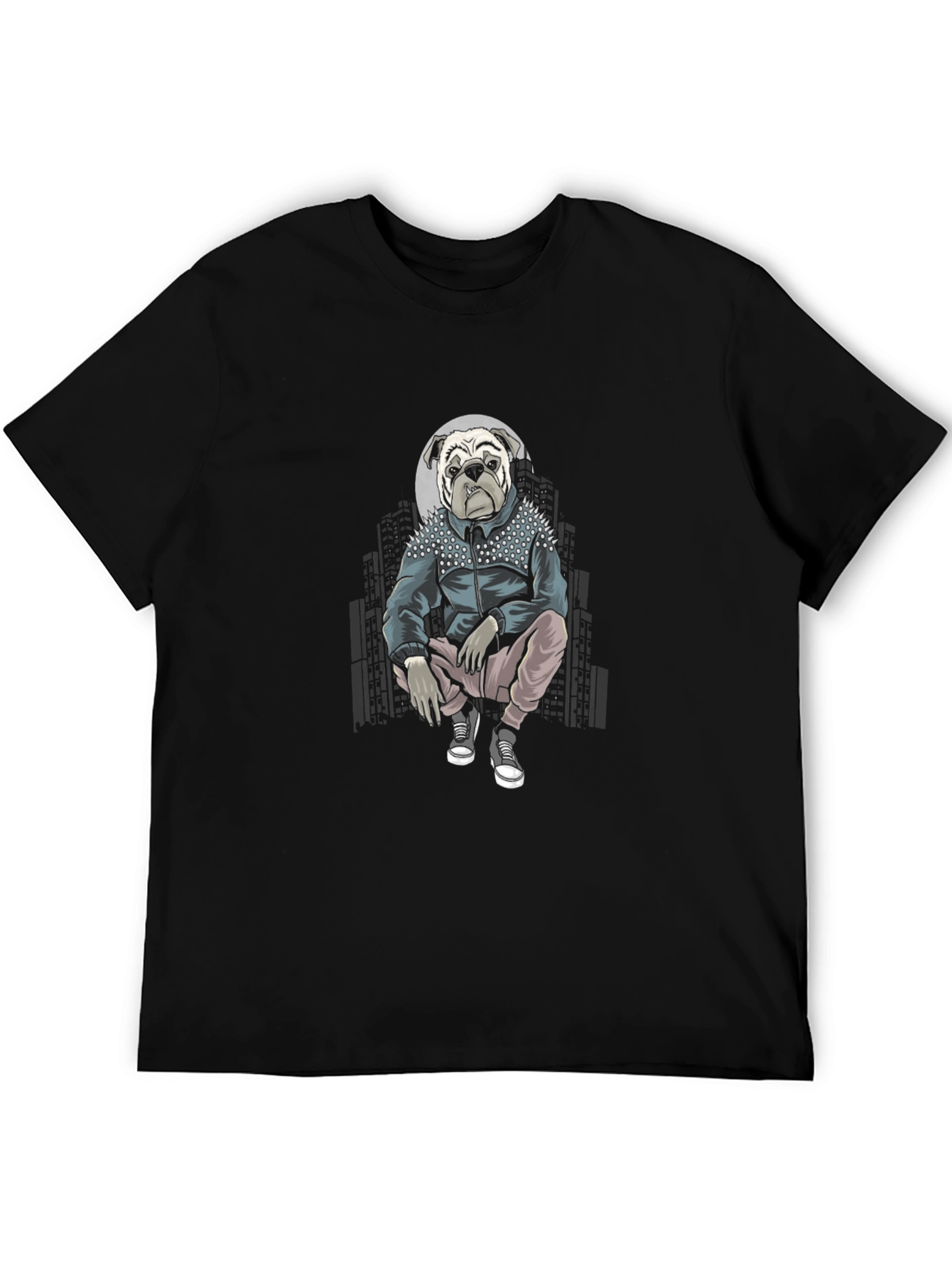 Black Dog Graphic T-Shirt: Urban Bulldog view 5