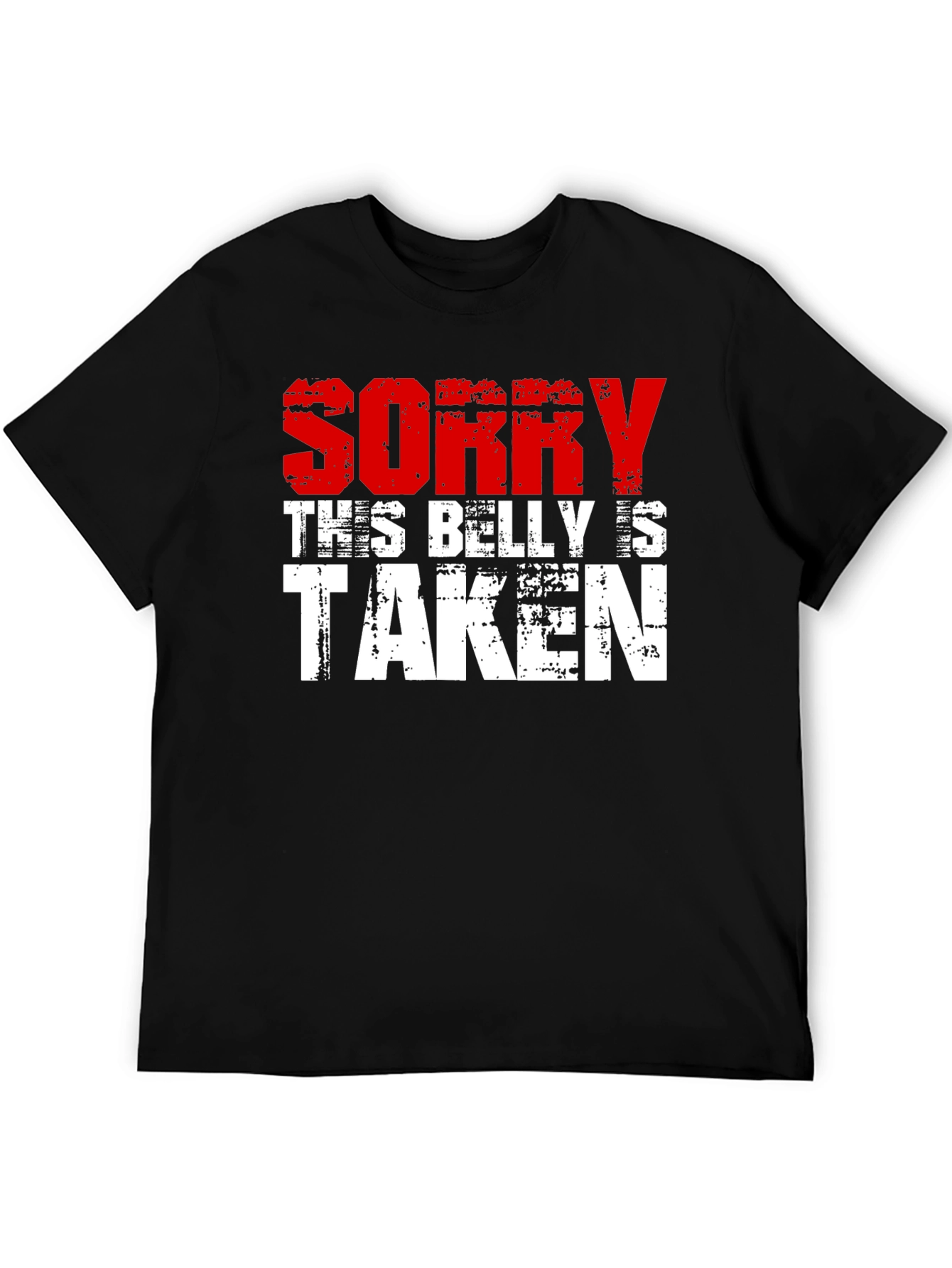 Black Sorry This Belly Is Taken Graphic Tee view 5