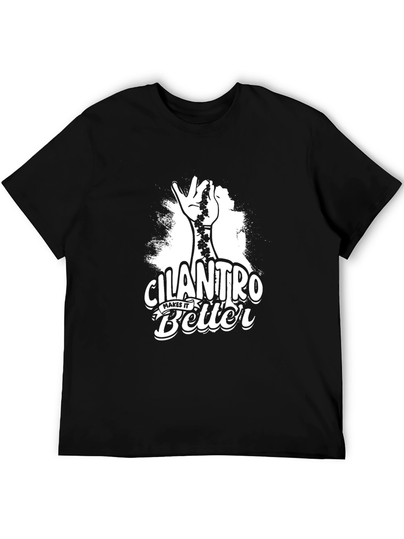 Black Cilantro Makes It Better Graphic T-Shirt view 5