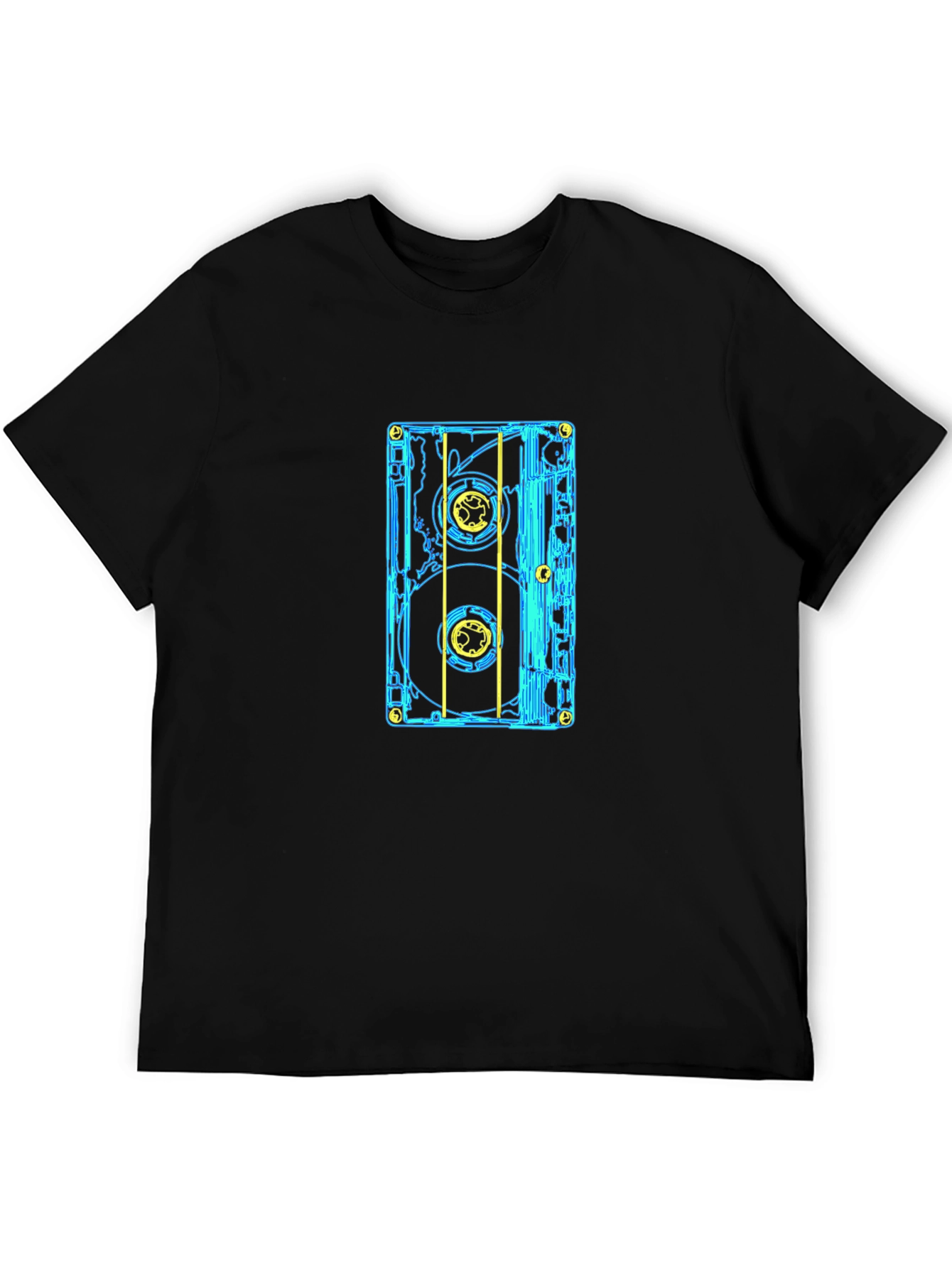 Black Retro Cassette Tape Graphic Tee - Black view 5