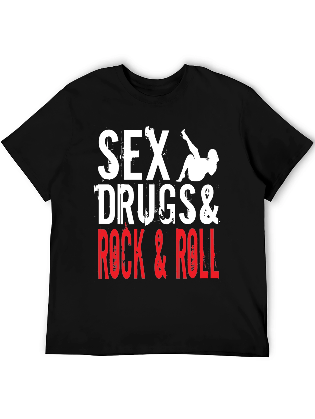 Black Sex, Drugs & Rock and Roll Graphic T-Shirt view 5