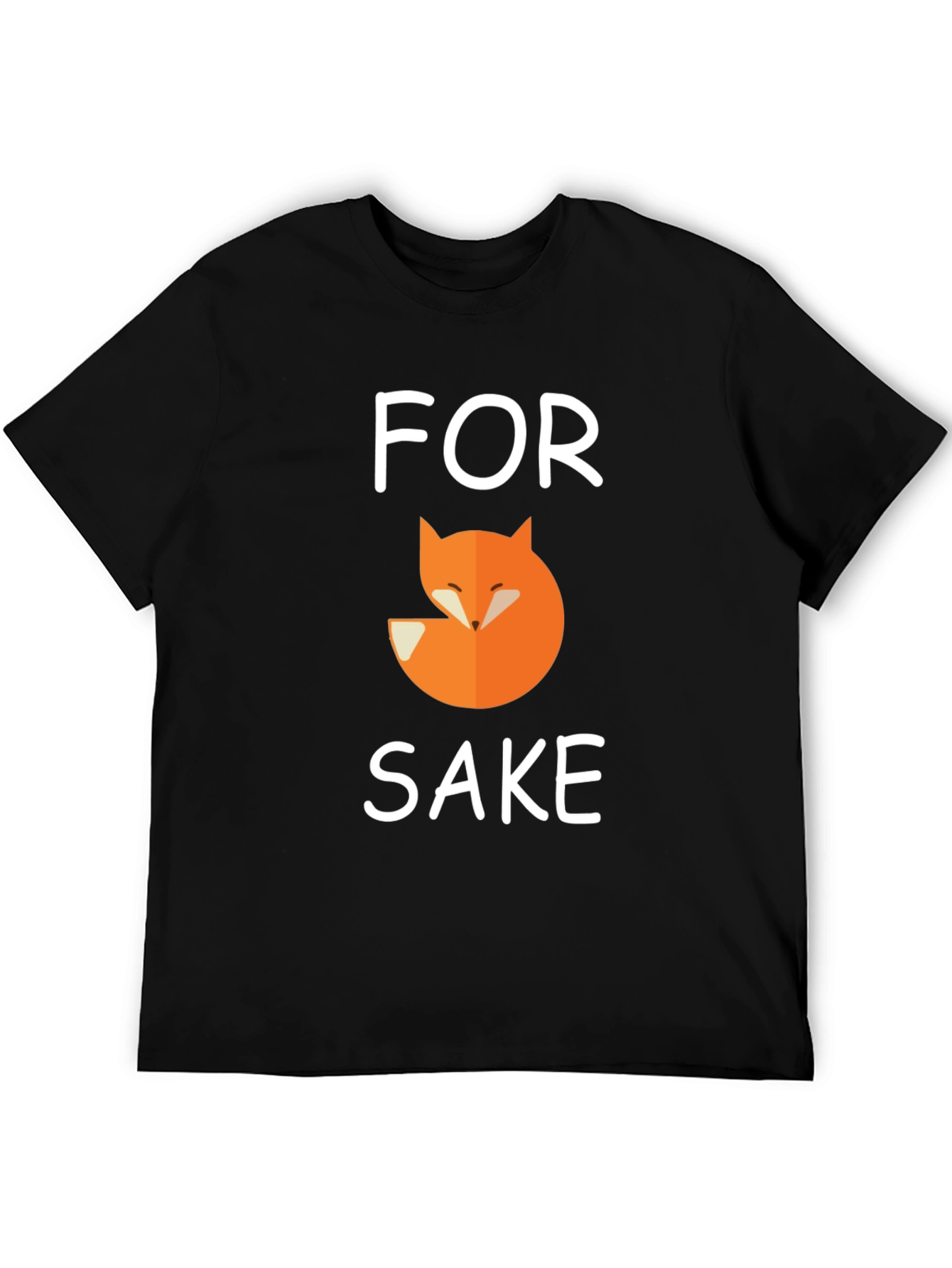Black For Fox Sake T-Shirt Funny Graphic Tee view 5