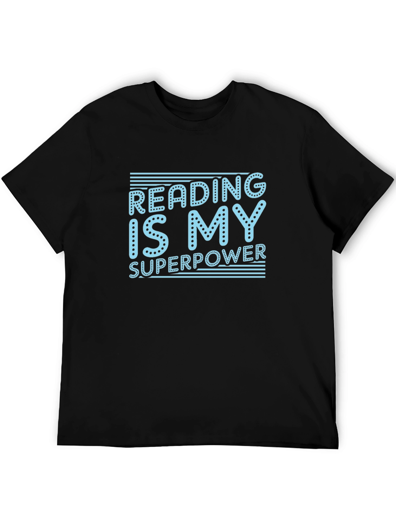 Black Reading Is My Superpower T-Shirt - Black view 5