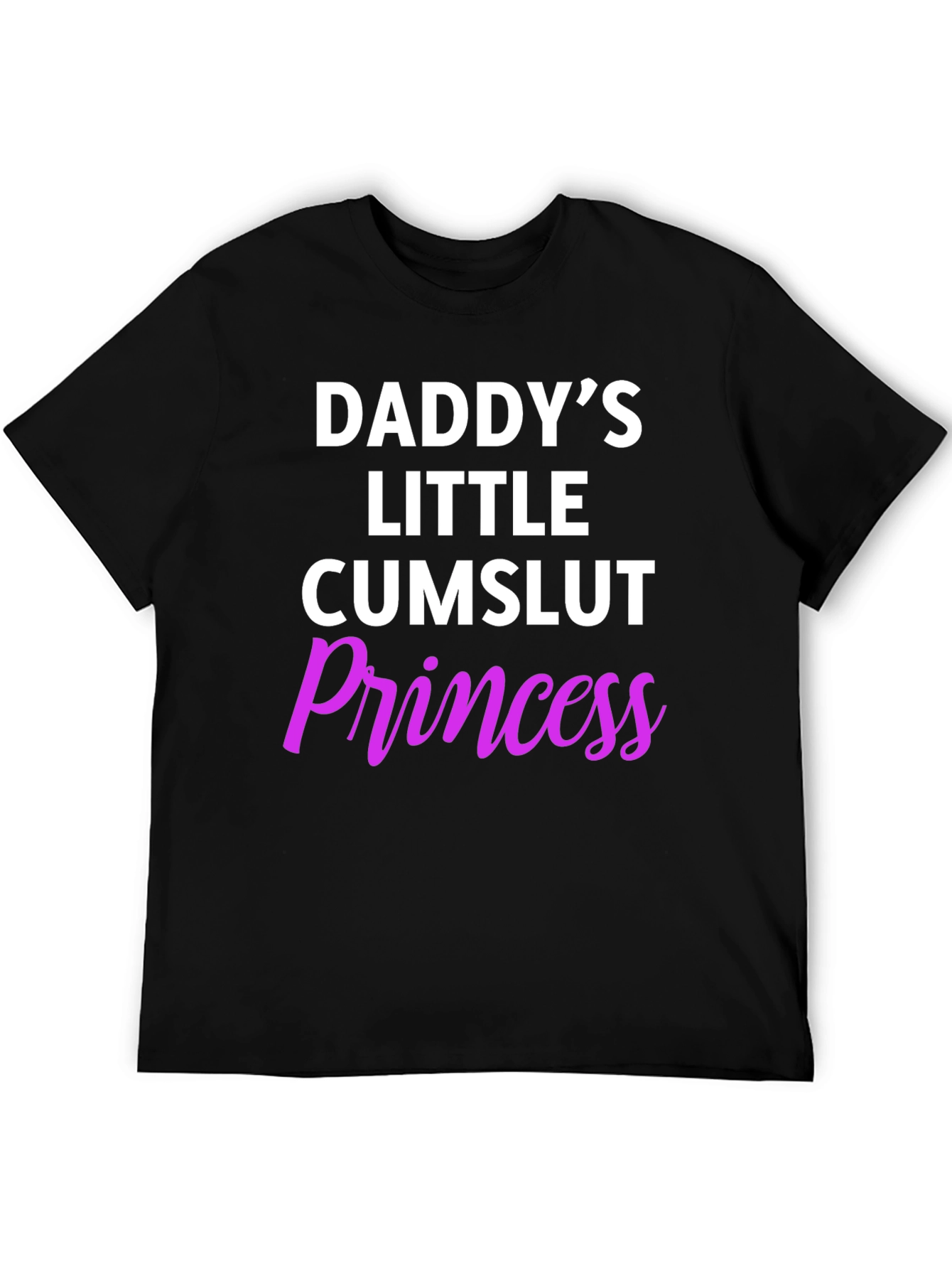 Black Daddy's Little Princess Funny T-Shirt view 5