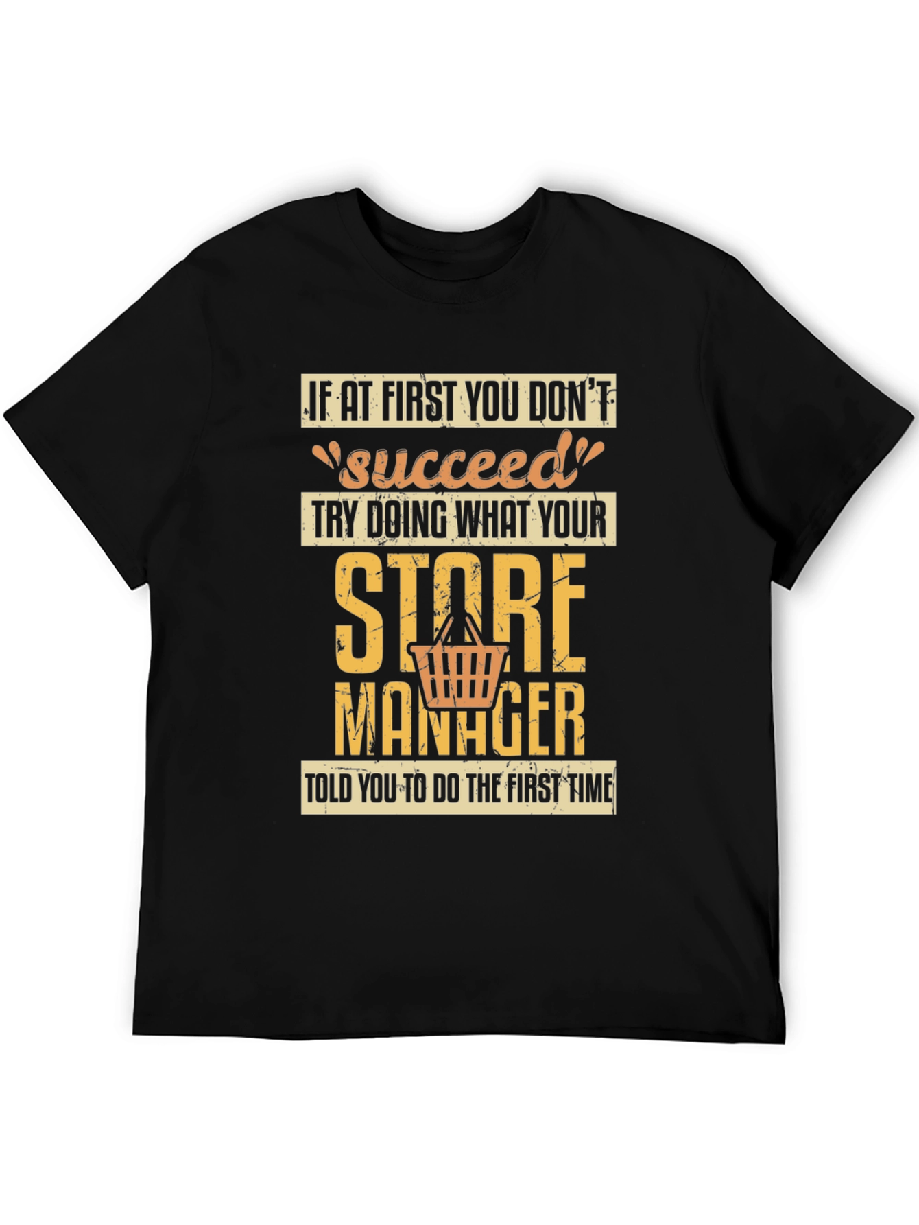 Black Store Manager Graphic T-Shirt view 5