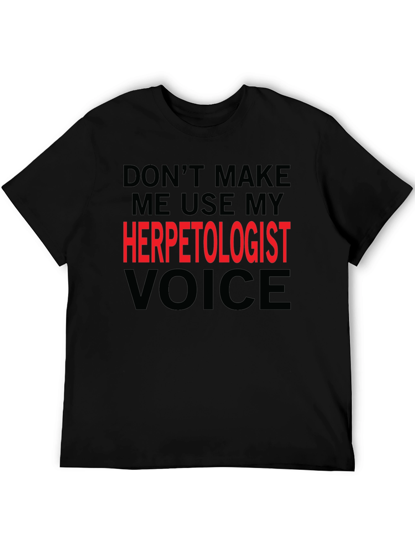 Black Herpetologist Voice Black T-Shirt view 5