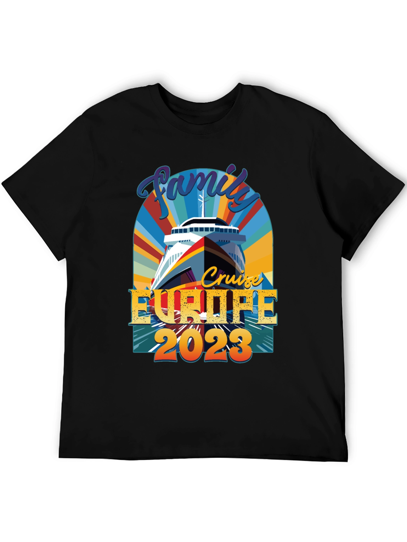 Black Family Cruise Europe 2023 T-Shirt view 5