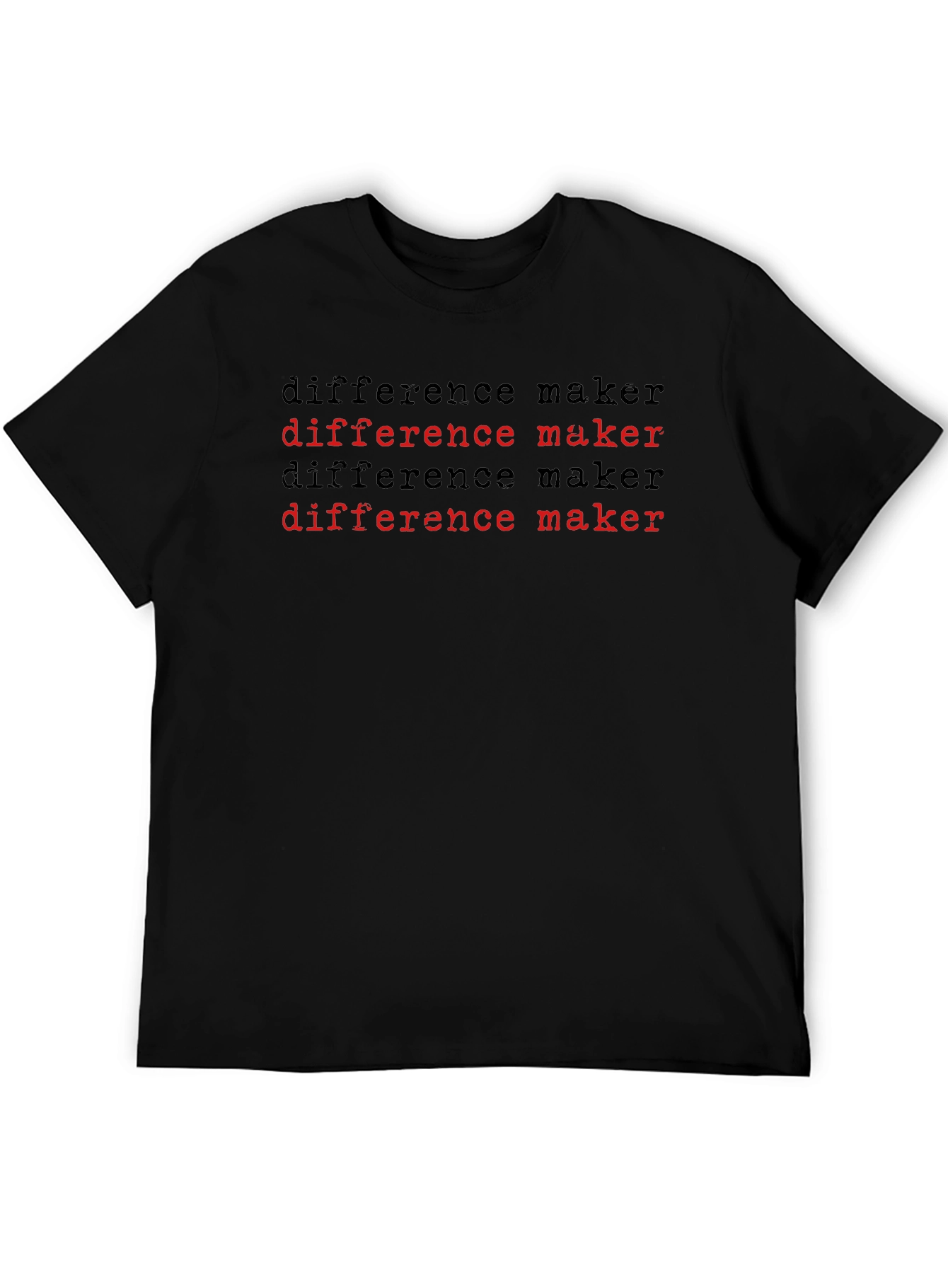 Black Difference Maker Graphic T-Shirt view 5