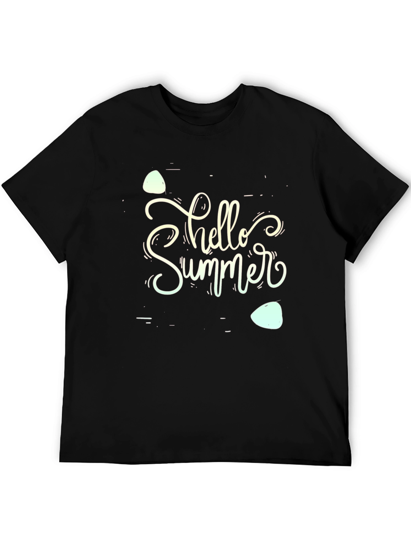 Black Hello Summer Black T-Shirt view 5