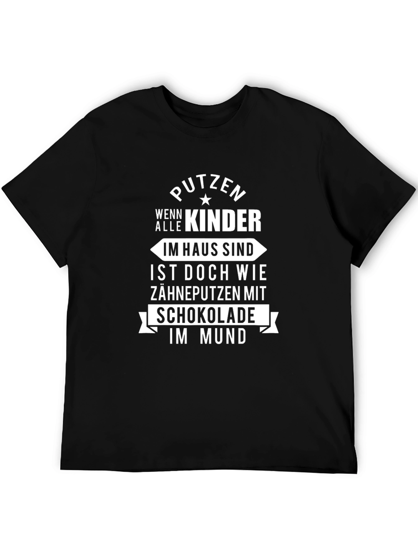 Black Funny German "Putzin" T-Shirt - Cleaning When Kids Are Home view 5