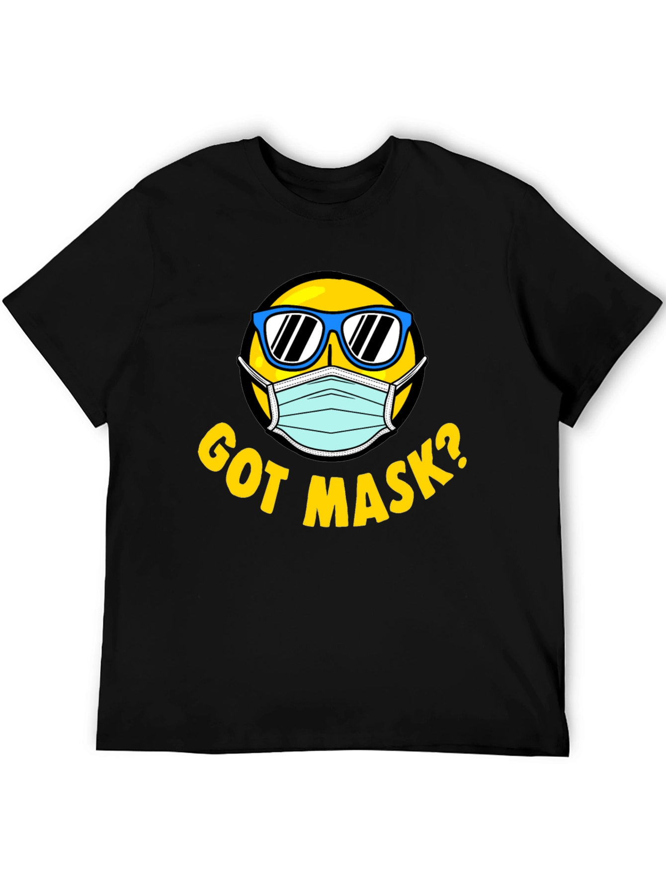 Black Got Mask? Graphic T-Shirt view 5