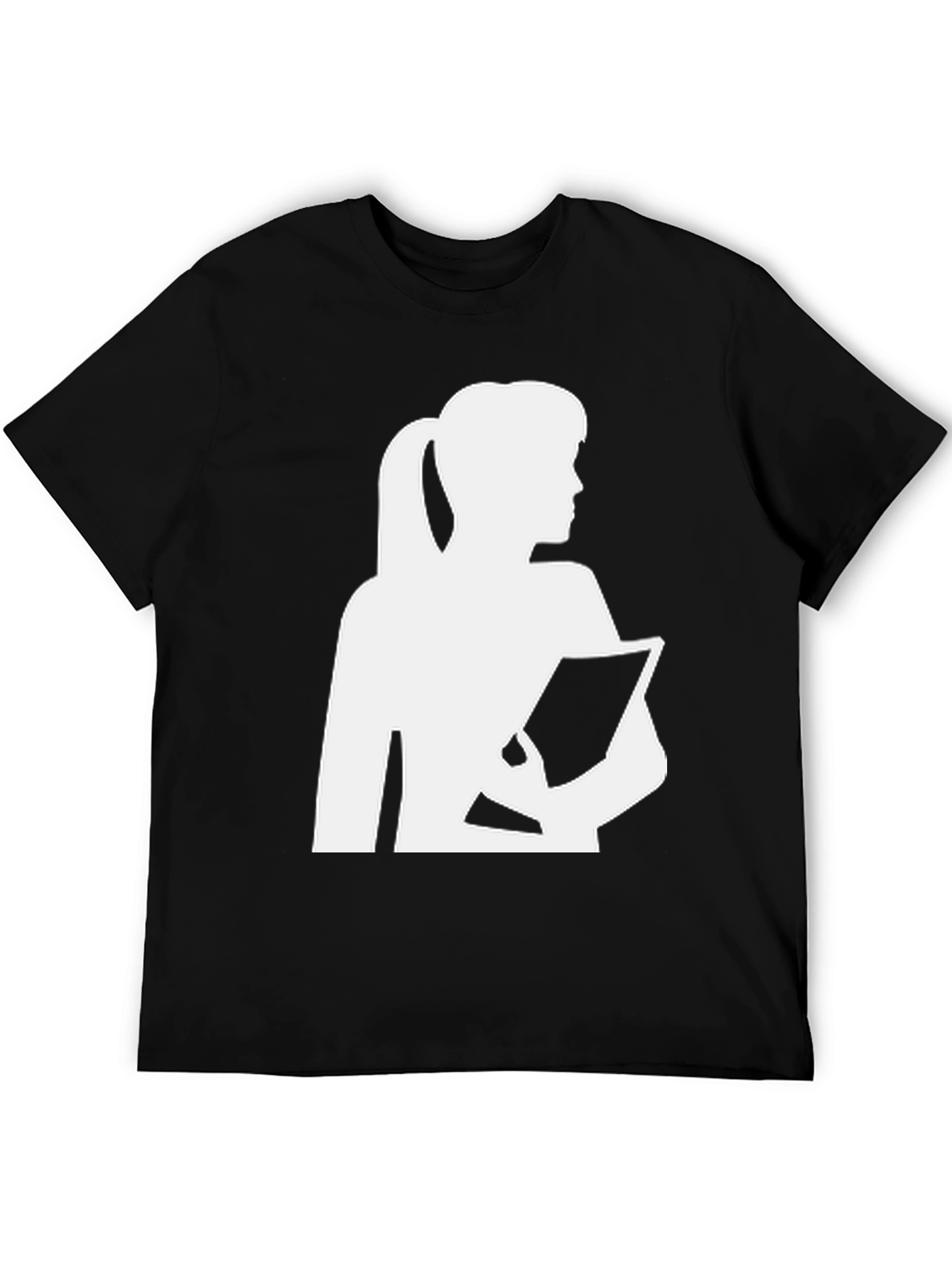 Black Silhouette Woman Graphic Tee view 5