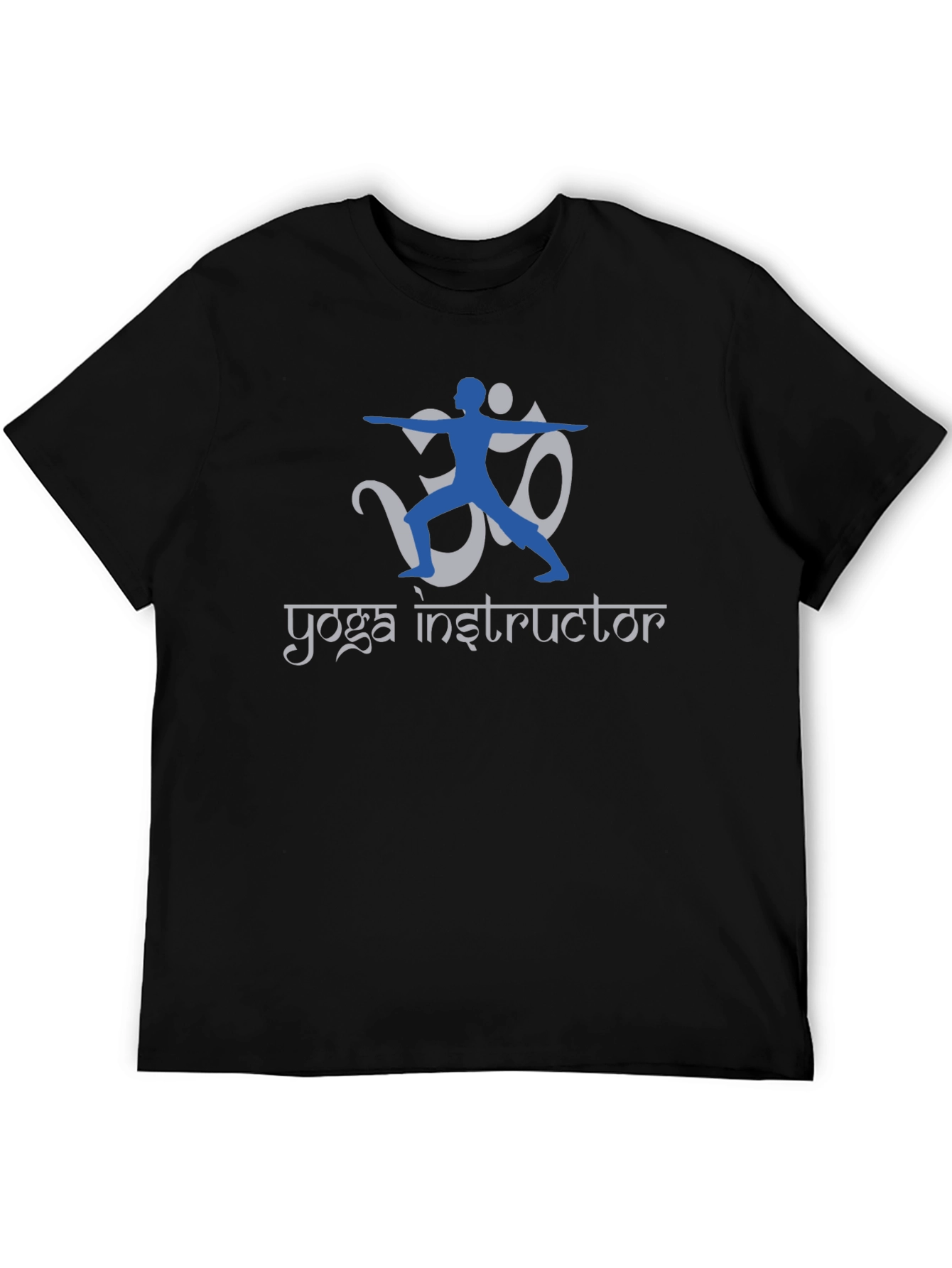 Black Yoga Instructor Graphic Tee - Relaxed Fit Black T-Shirt view 5