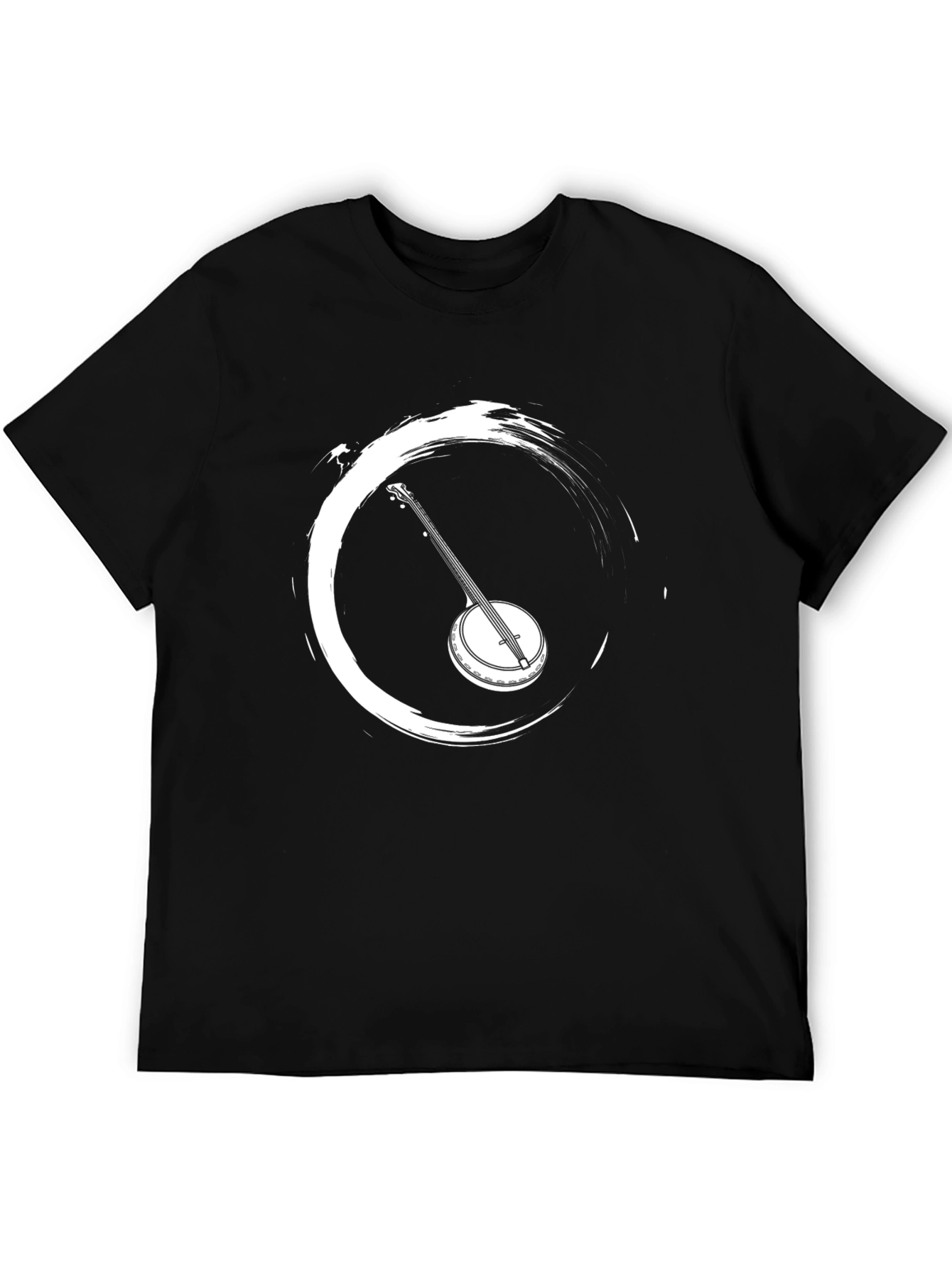 Black Banjo Graphic T-Shirt - Musician Tee view 5