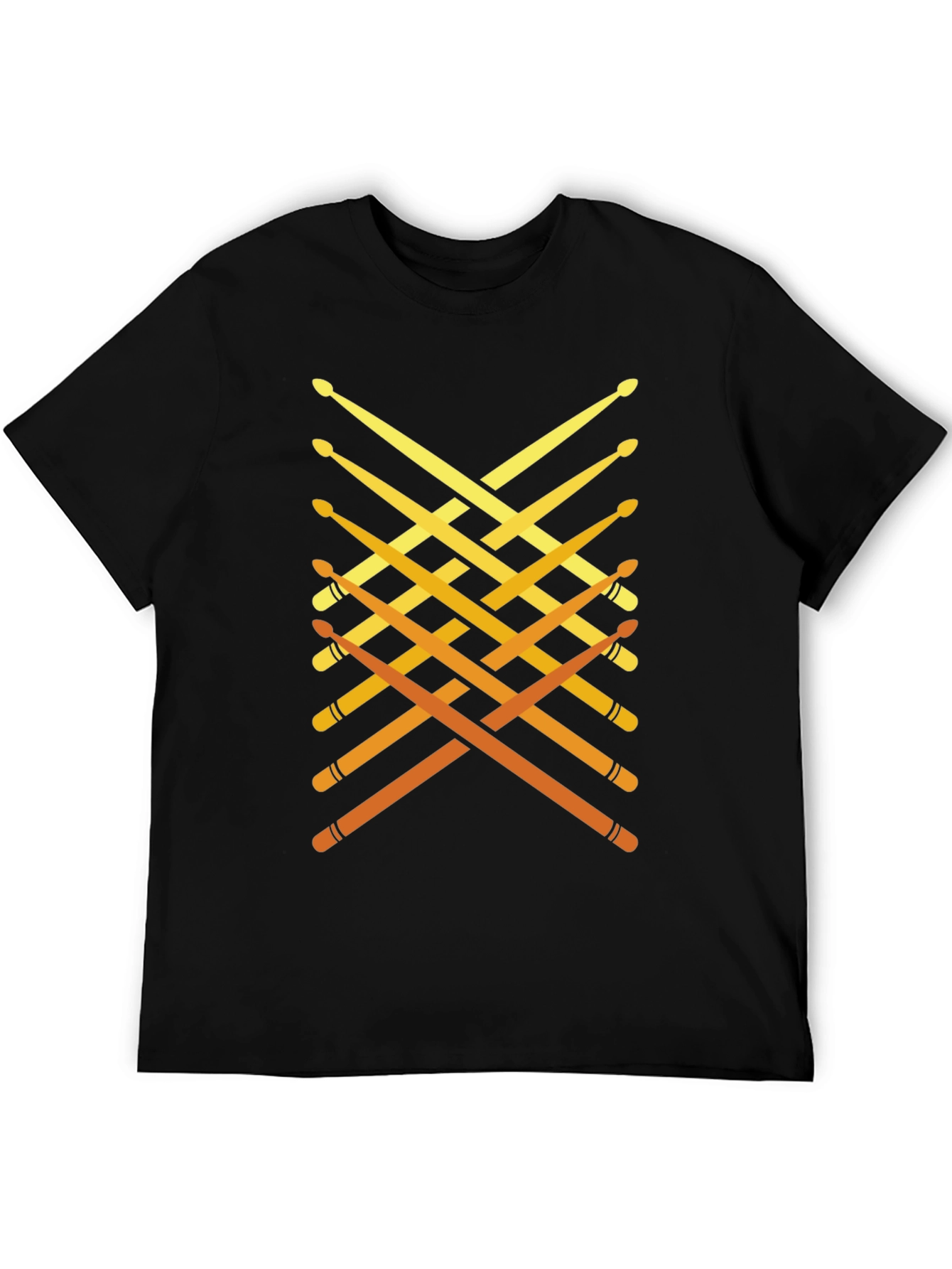 Black Drumsticks Graphic Tee - Musician Style view 5