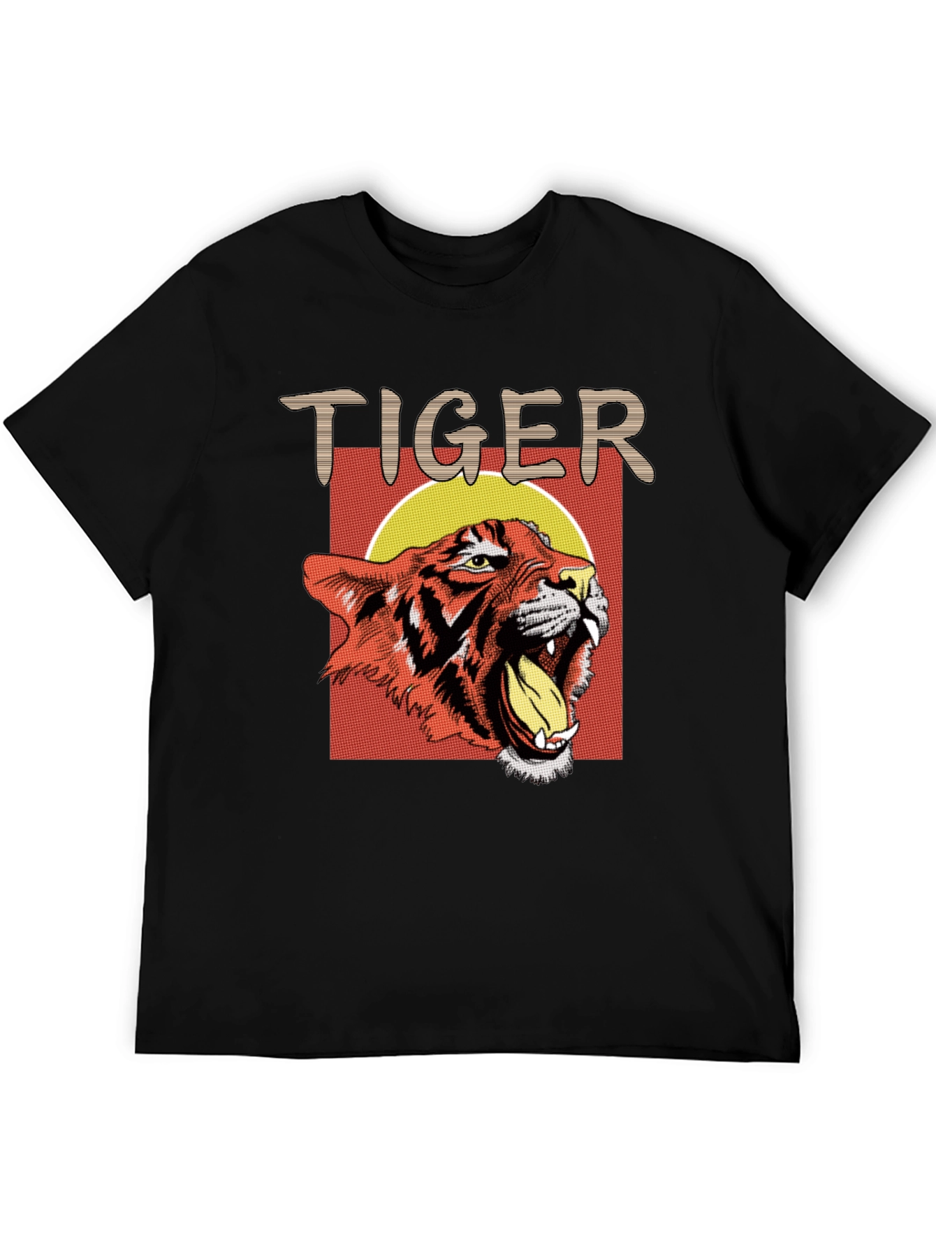 Black Tiger Graphic Tee - Bold Animal Print T-Shirt view 5