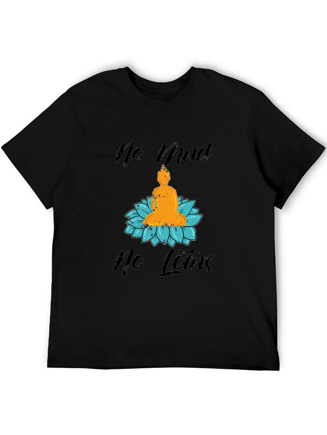 Black No Mud No Lotus Graphic Tee view 5