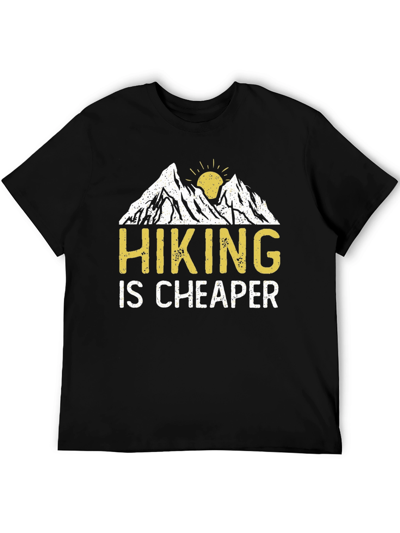 Black Hiking is Cheaper Graphic T-Shirt view 5