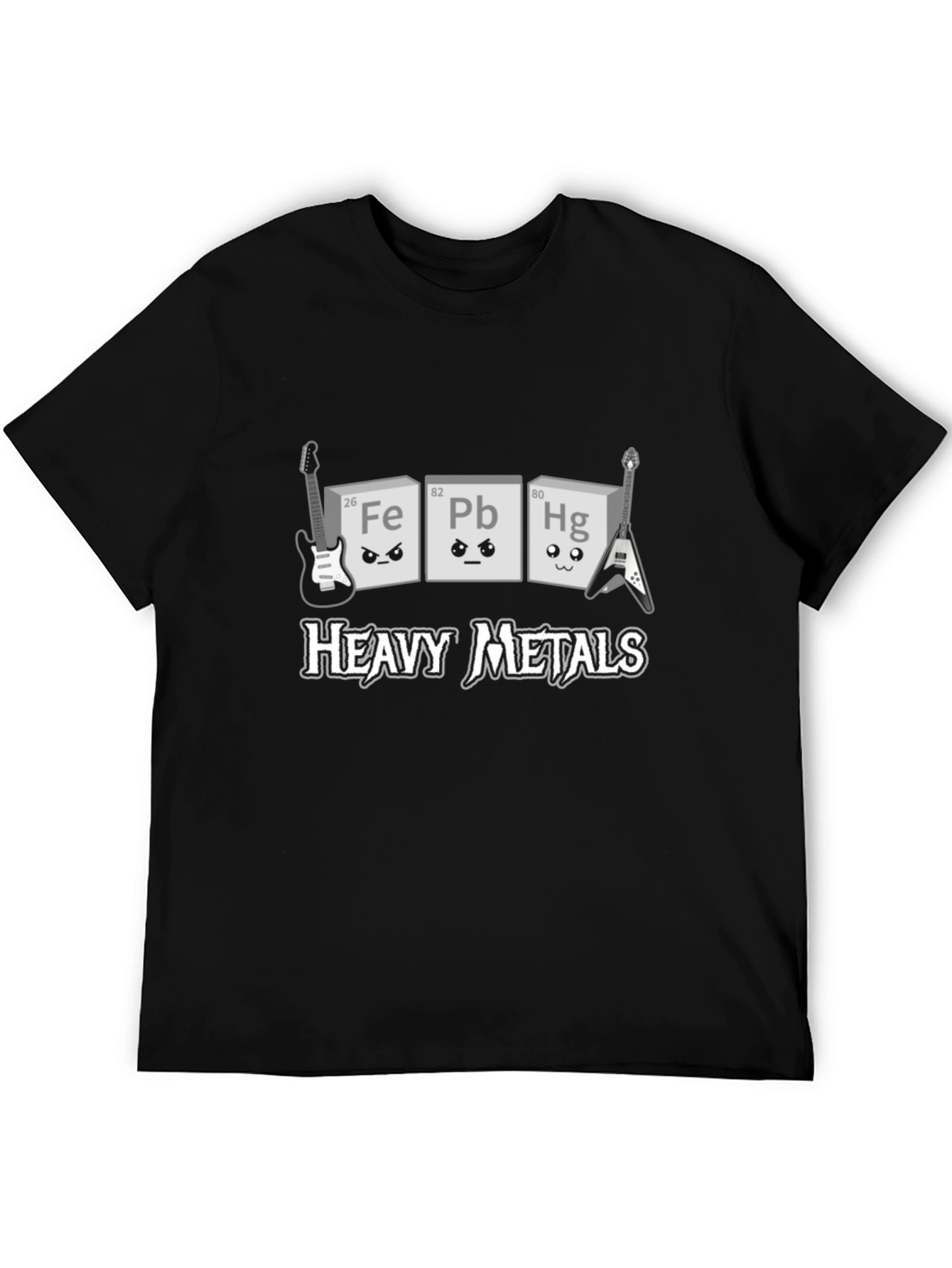 Black Heavy Metals T-Shirt Periodic Table Elements Band Tee view 5