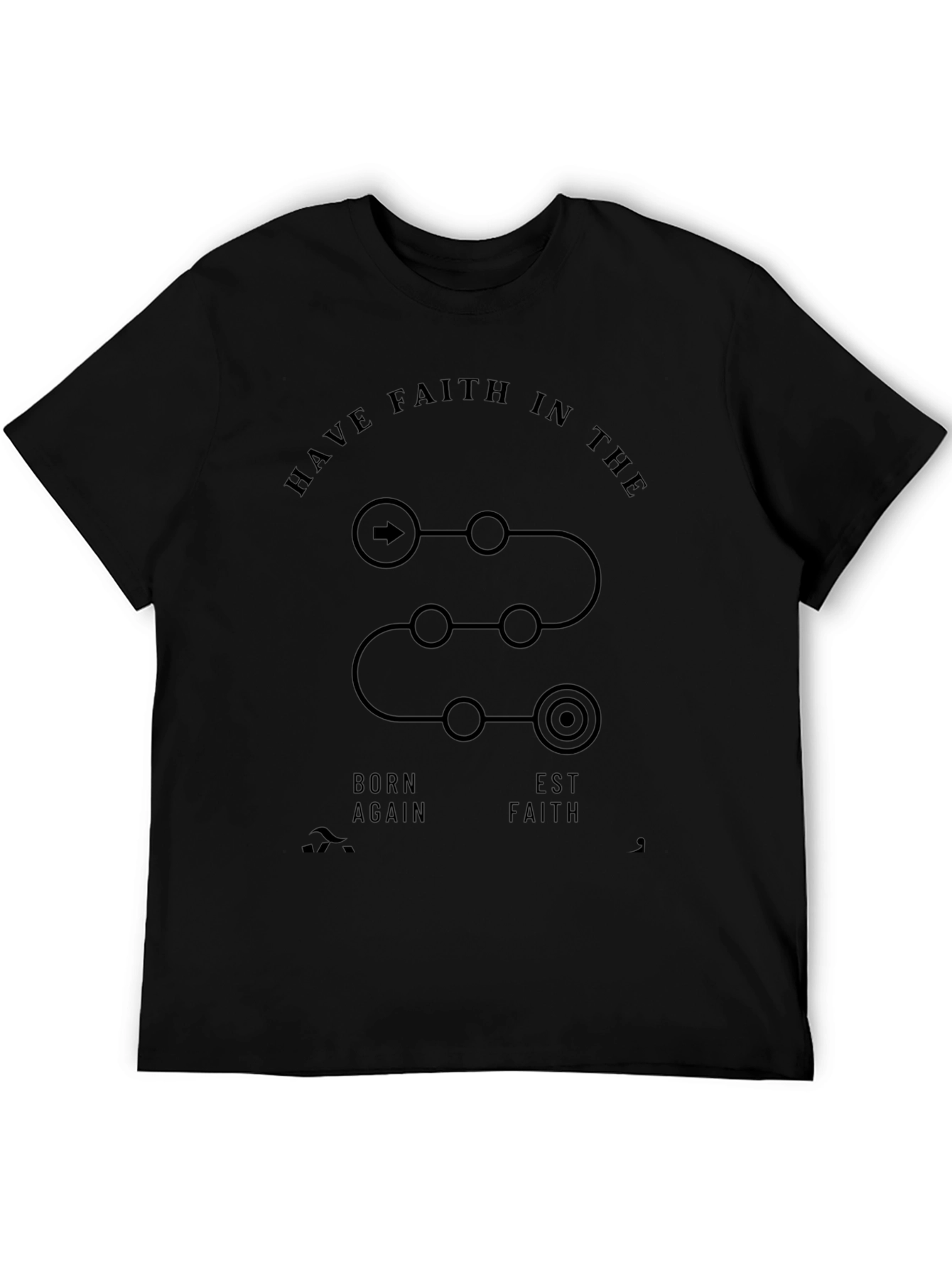 Black Faith Journey Black T-Shirt view 5