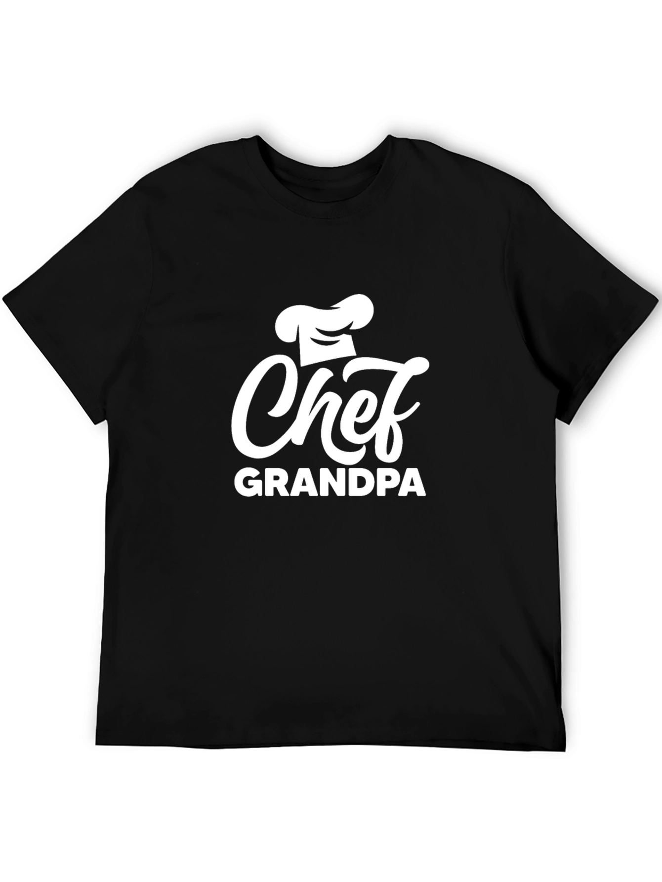 Black Chef Grandpa T-Shirt - Black Cotton Blend view 5