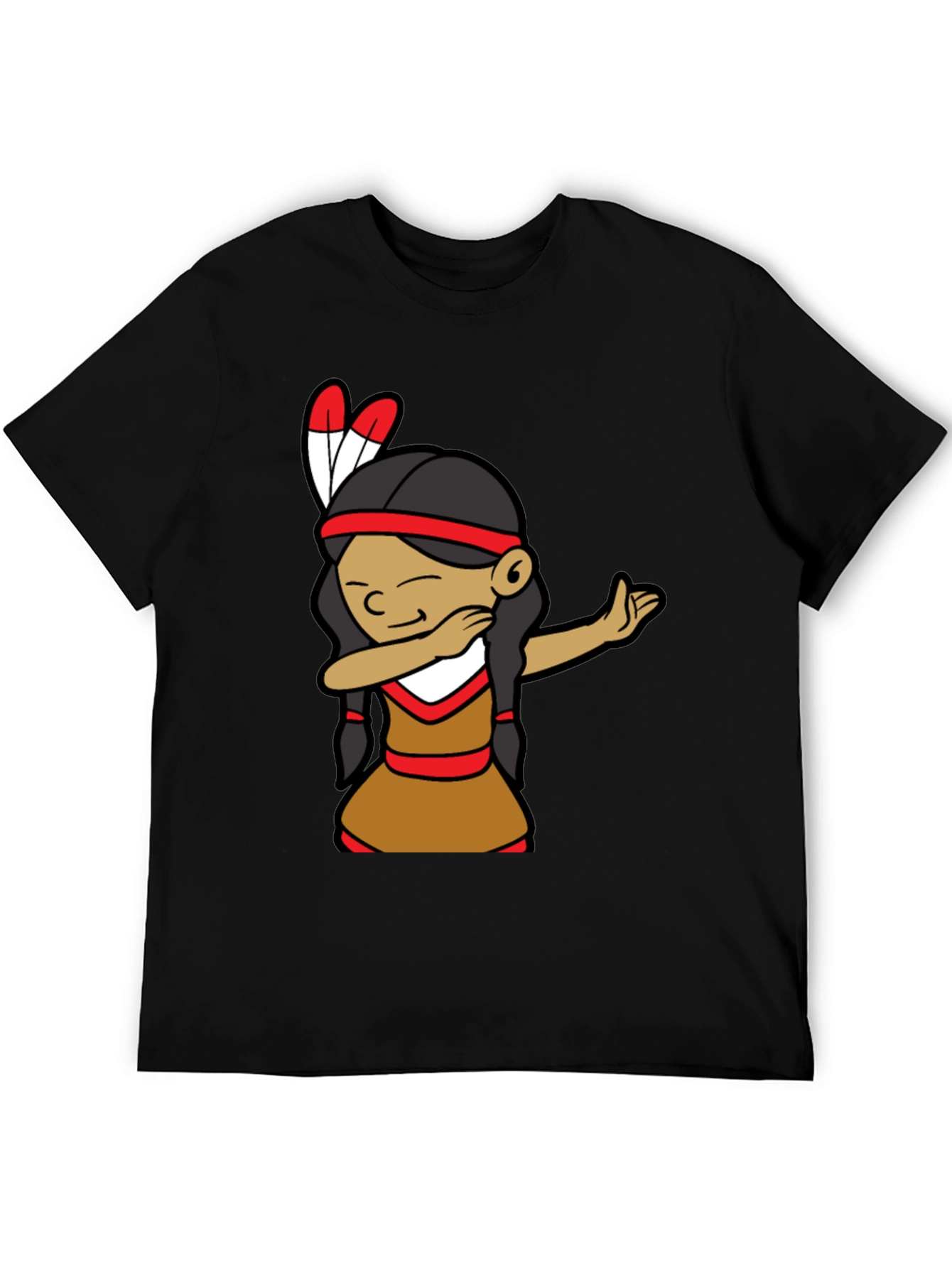 Black Native American Dab Dance Graphic Tee view 5