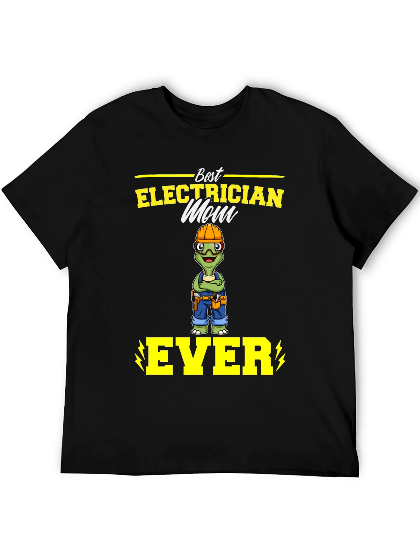 Black Best Electrician Mom Ever T-Shirt view 5