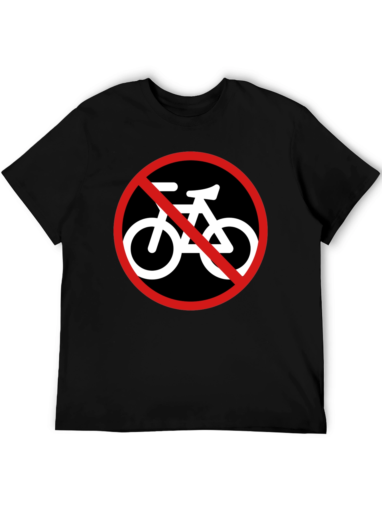 Black No Bikes Allowed Graphic Tee - Mens Black T-Shirt view 5