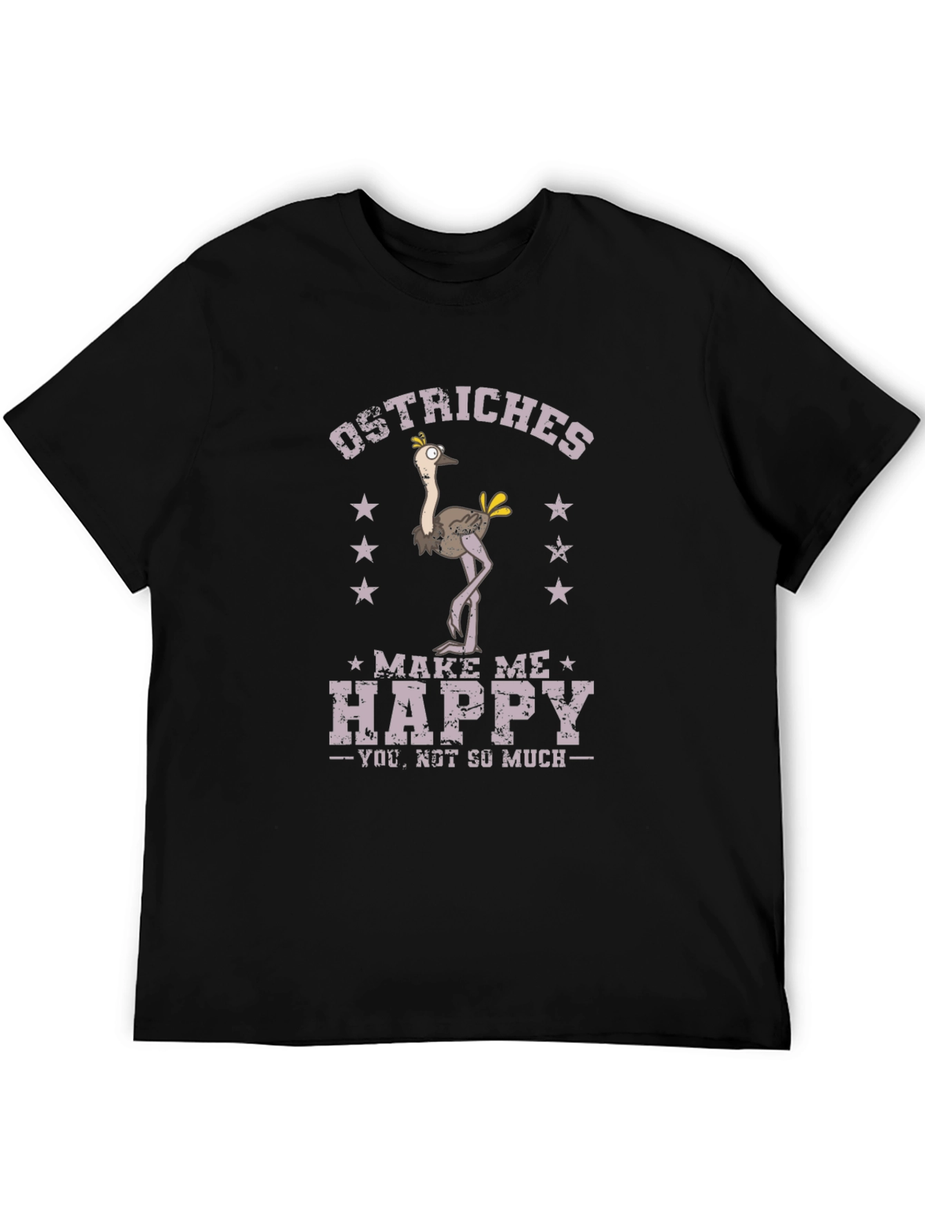 Black Ostrich Lover Graphic Tee - Humor T-Shirt view 5