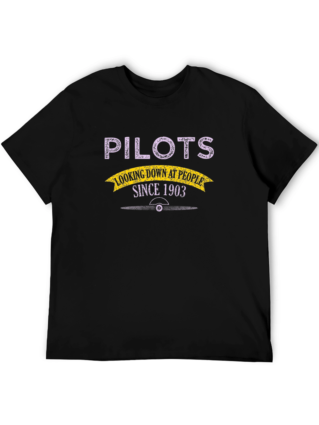 Black Pilots Looking Down T-Shirt view 5