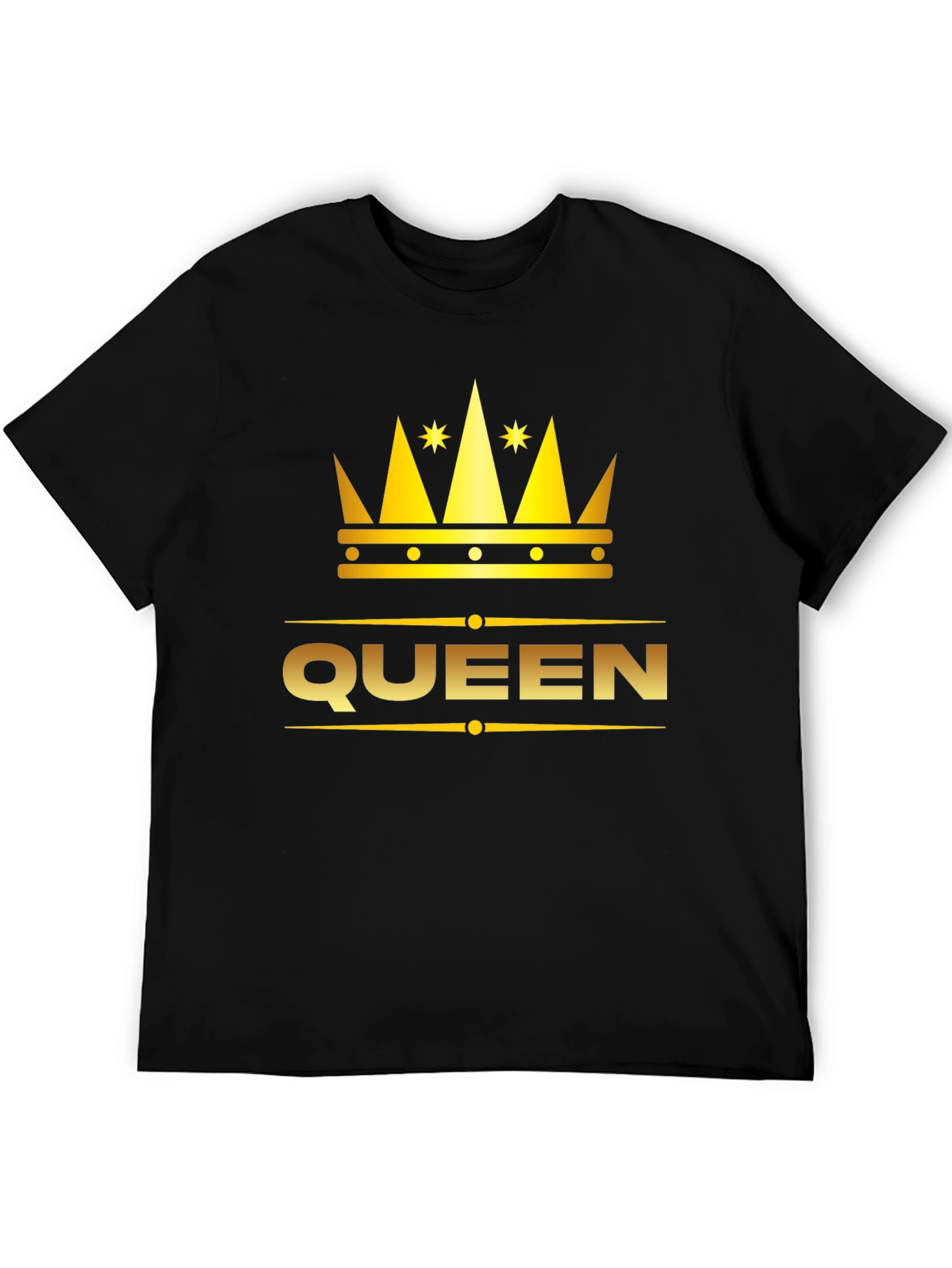 Black Queen Crown Graphic T-Shirt - Black view 5