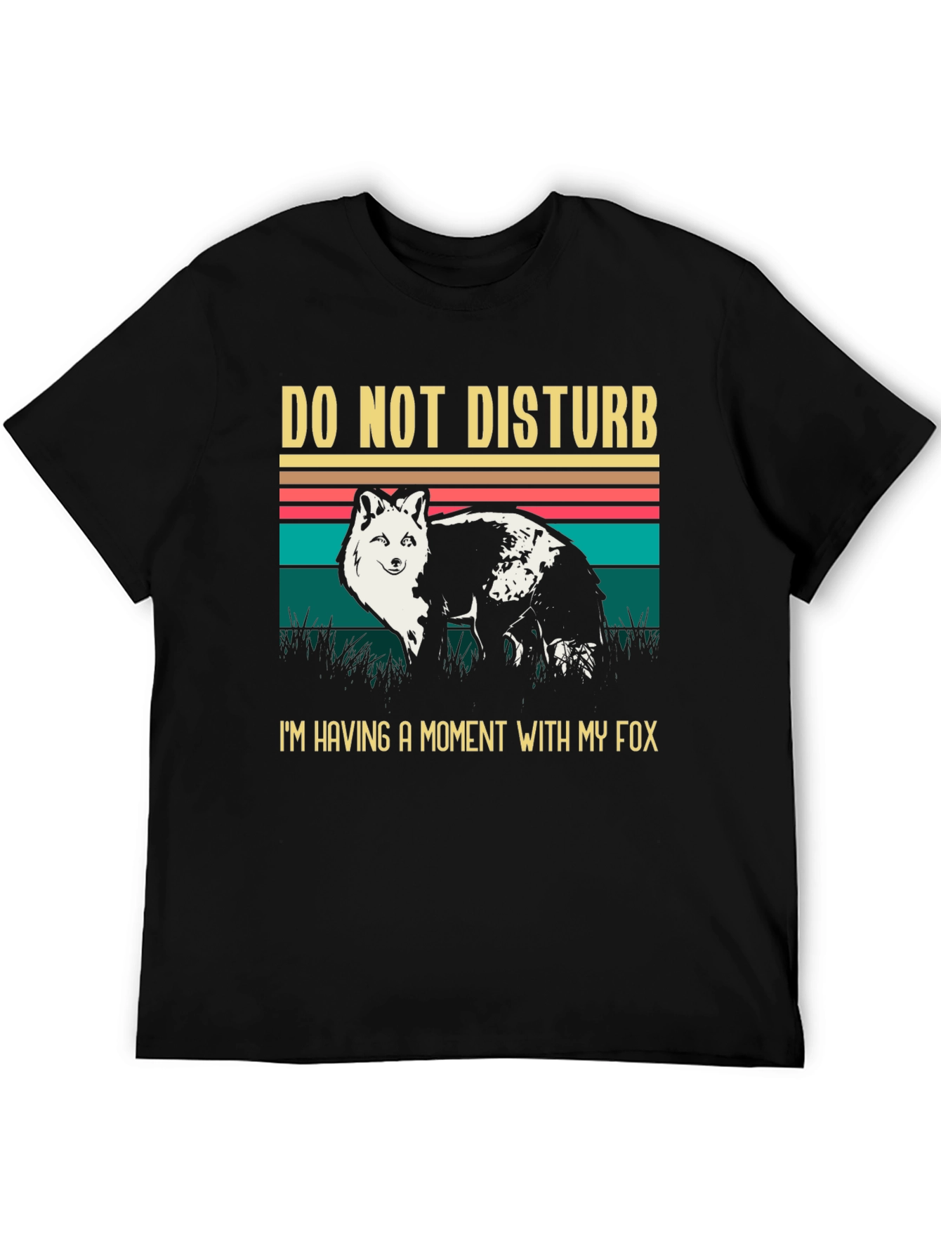 Black Do Not Disturb Fox Graphic Tee view 5