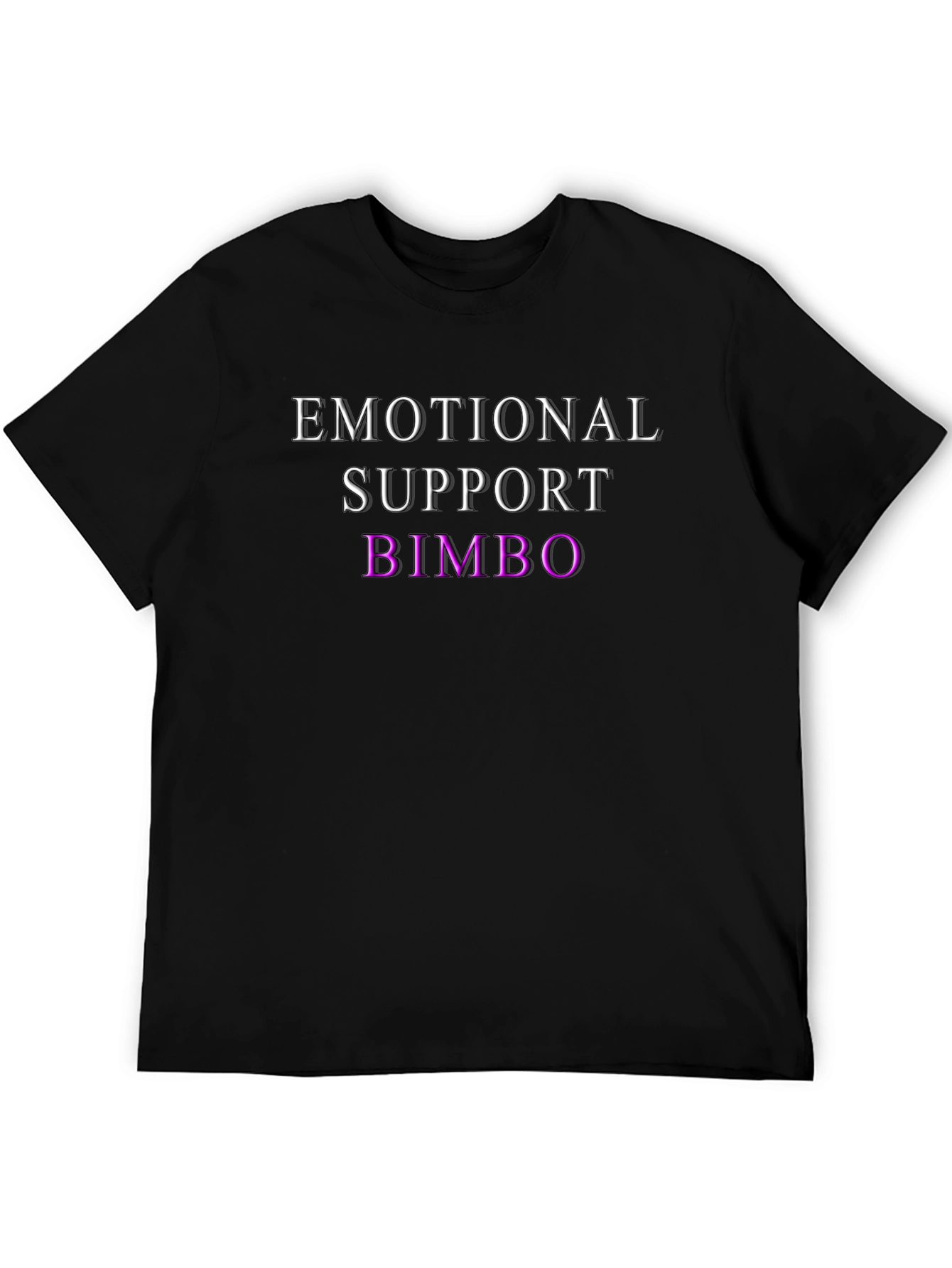 Black Emotional Support Bimbo Graphic T-Shirt view 5
