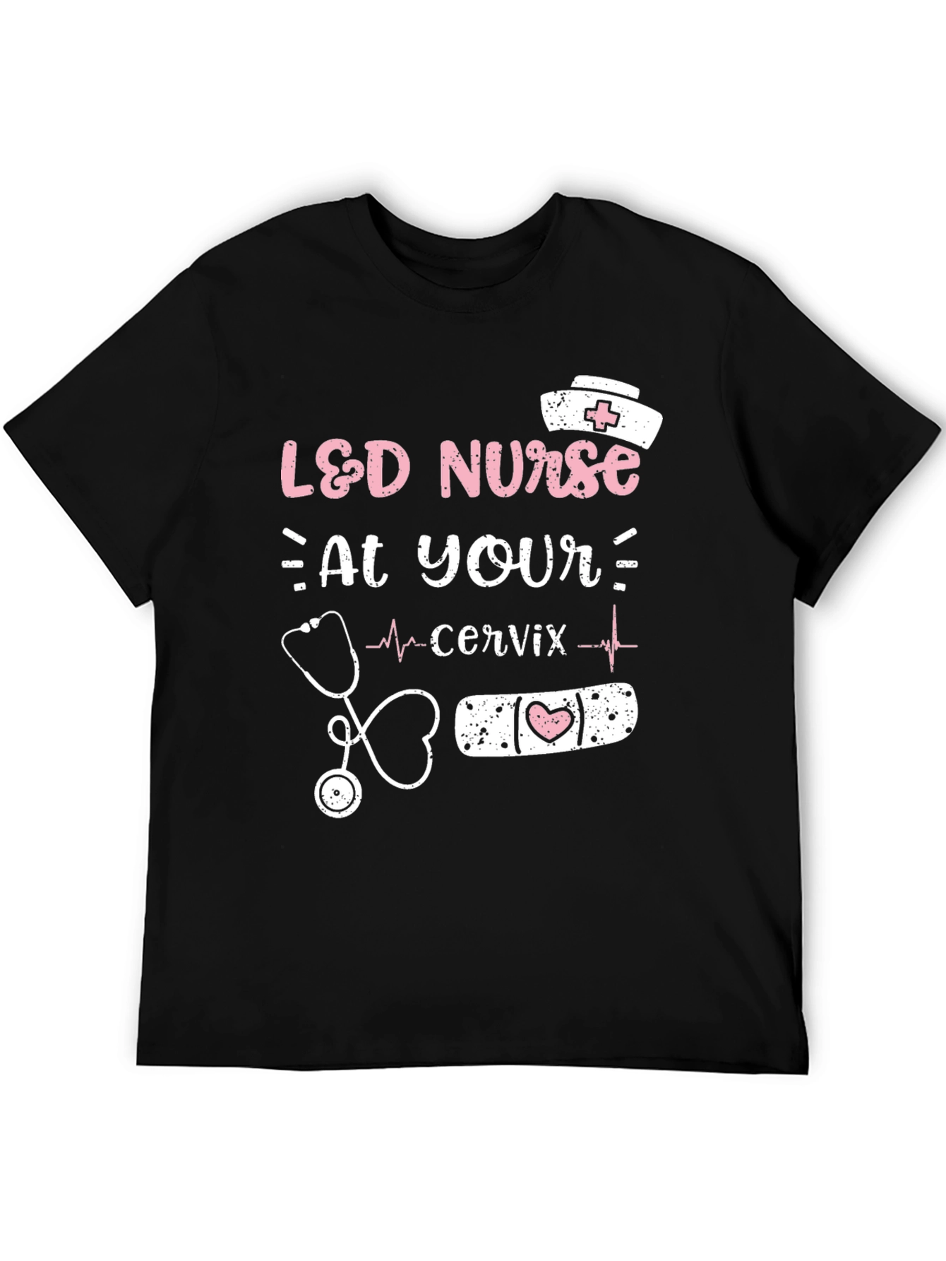 Black L&D Nurse Graphic Tee -  Labor and Delivery Nursing view 5