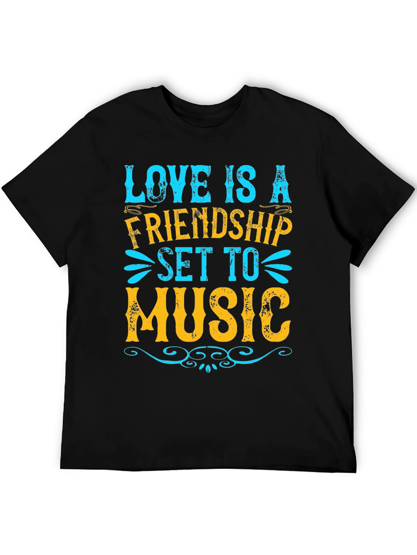 Black Love is Music Graphic T-Shirt view 5