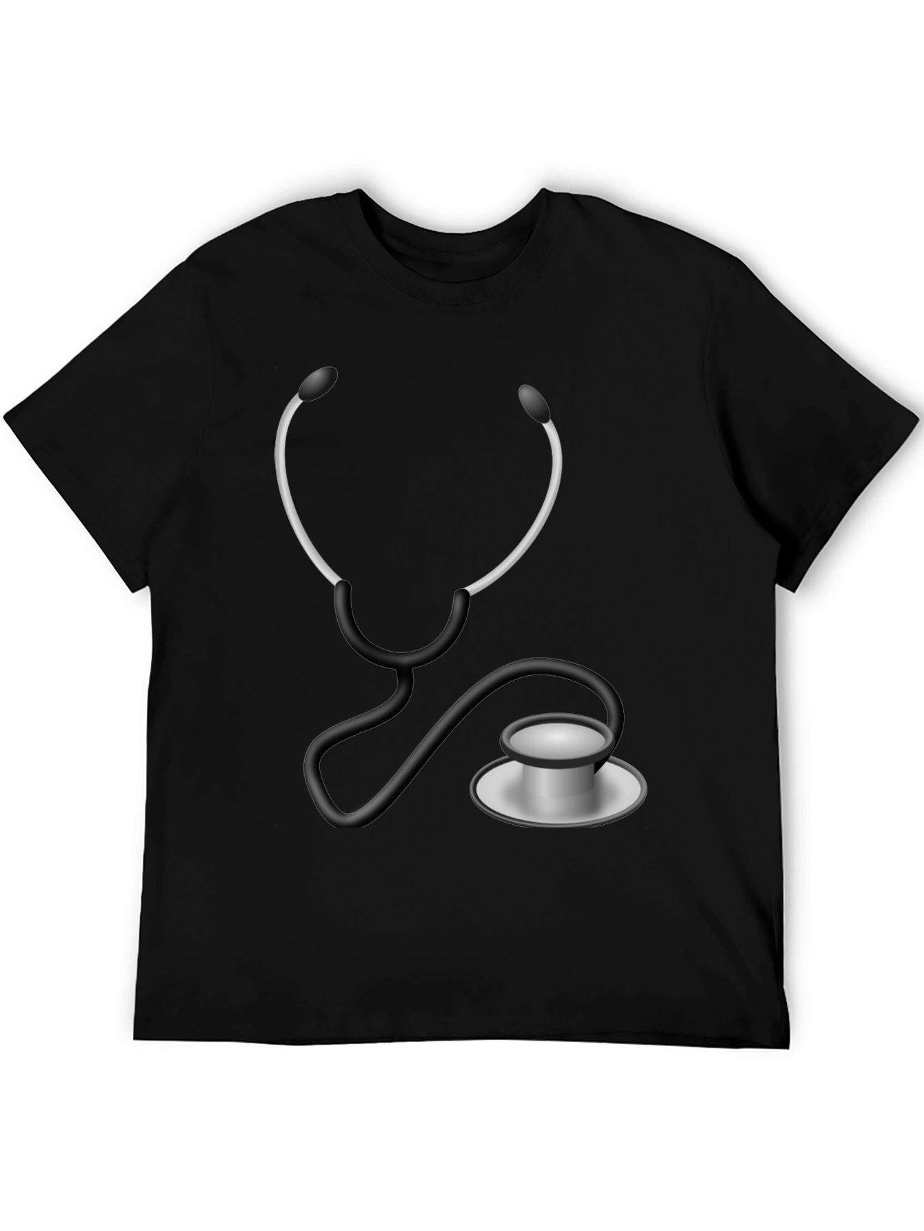 Black Stethoscope Graphic T-Shirt - Medical Humor Tee view 5