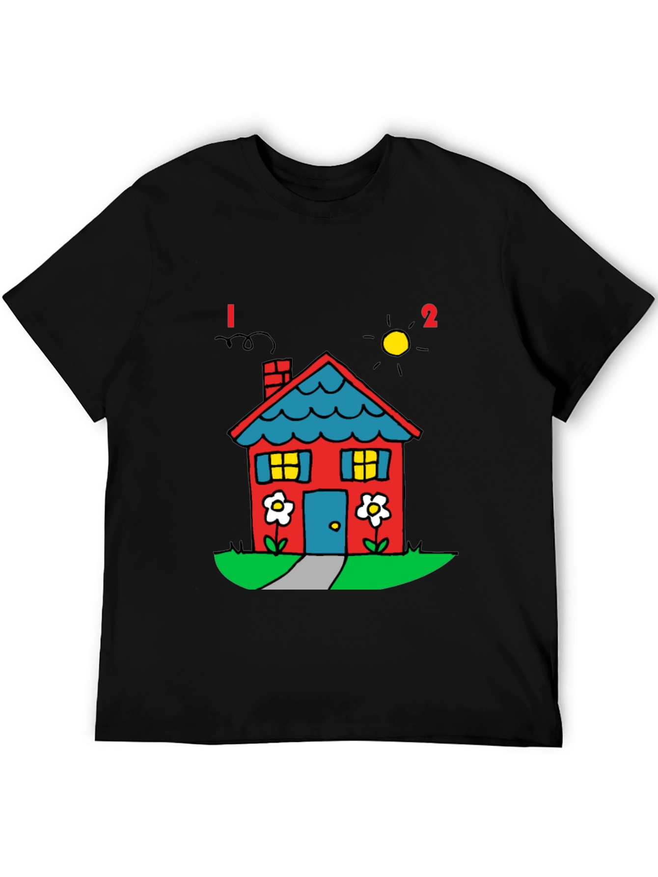 Black House Graphic Tee - Quirky Comfort view 5