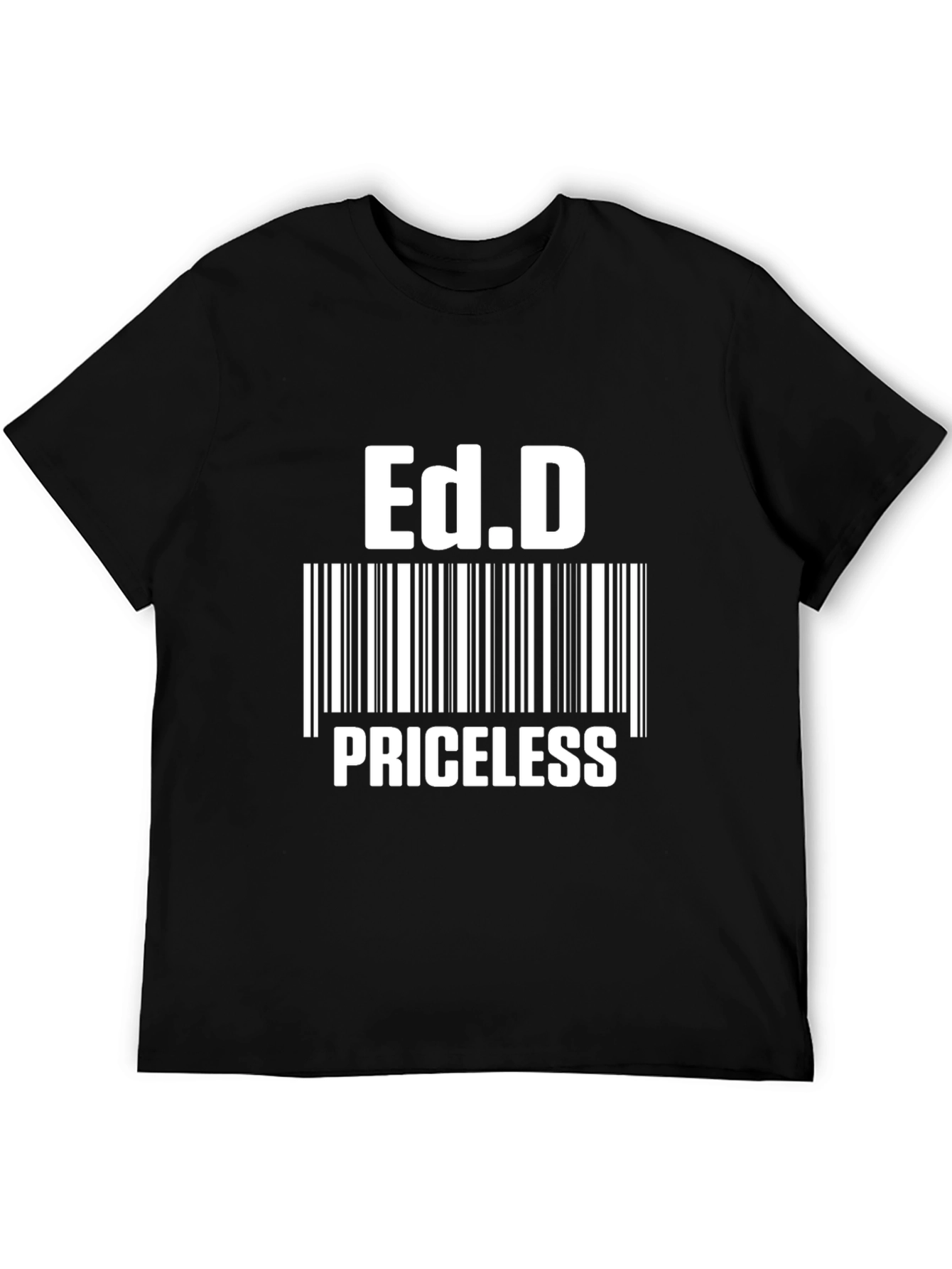 Black Ed.D Priceless Black Graphic Tee view 5