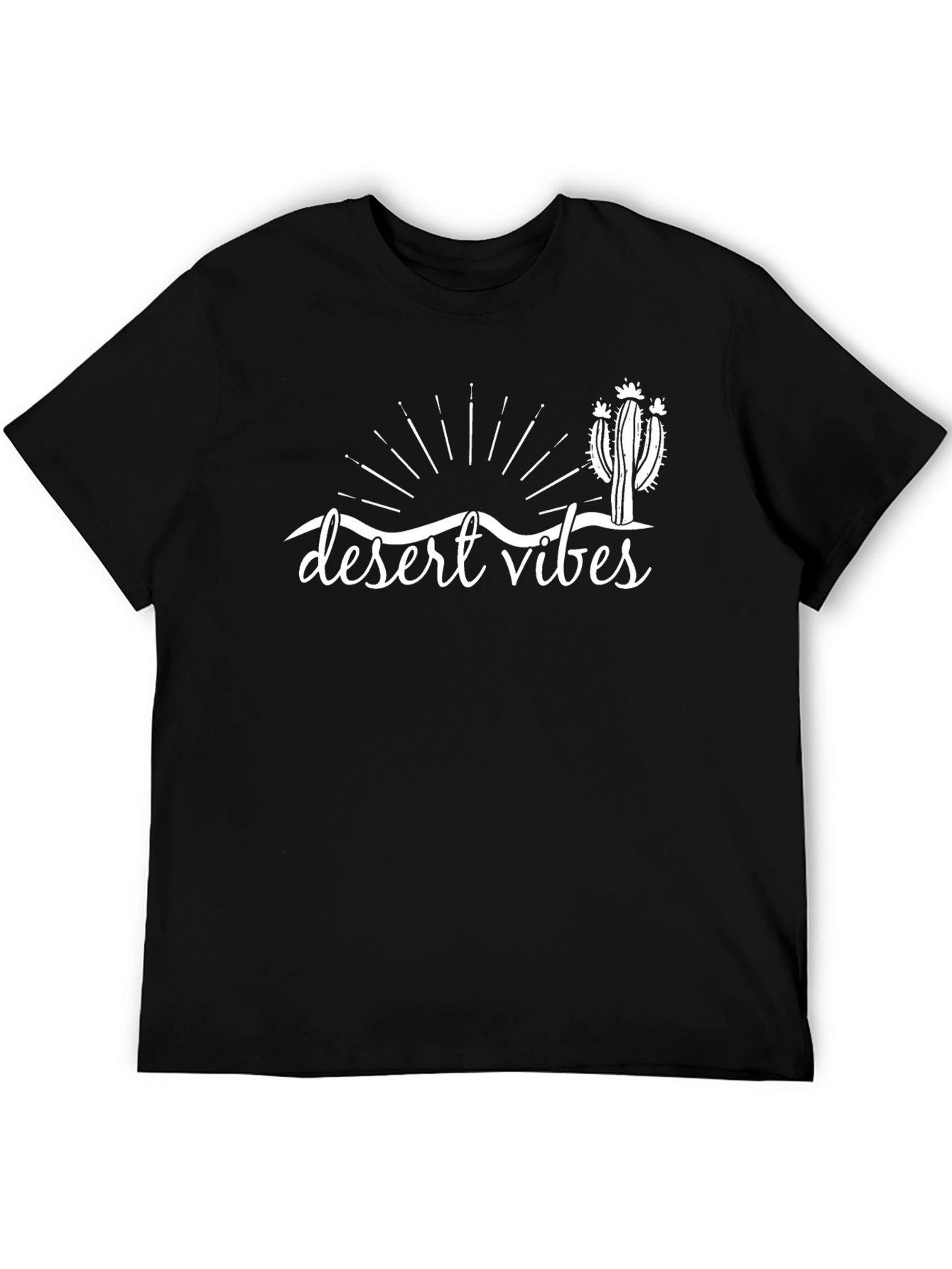Black Desert Vibes Graphic Tee - Unisex Black T-Shirt view 5