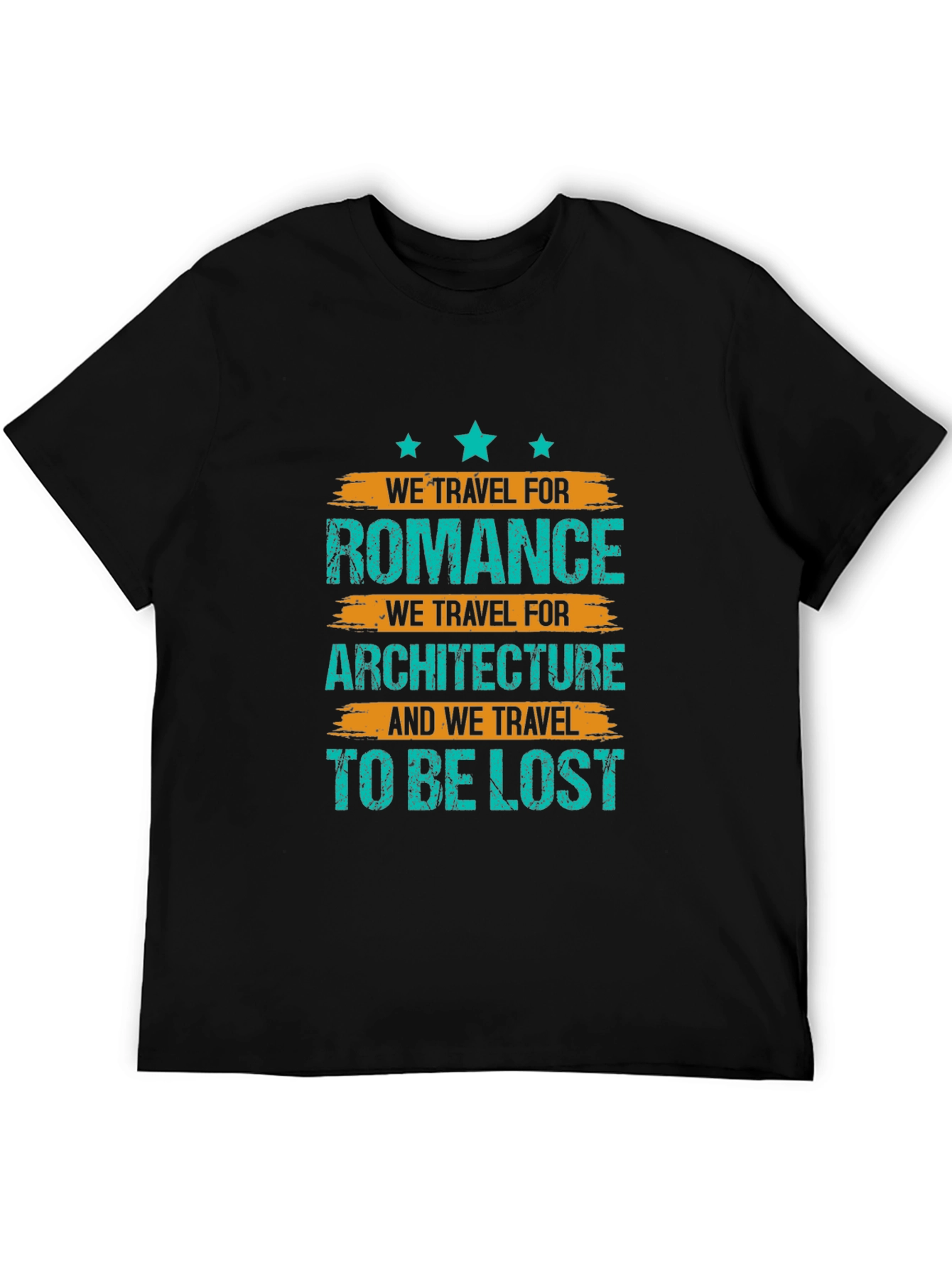 Black Travel Romance Architecture Lost T-Shirt view 5